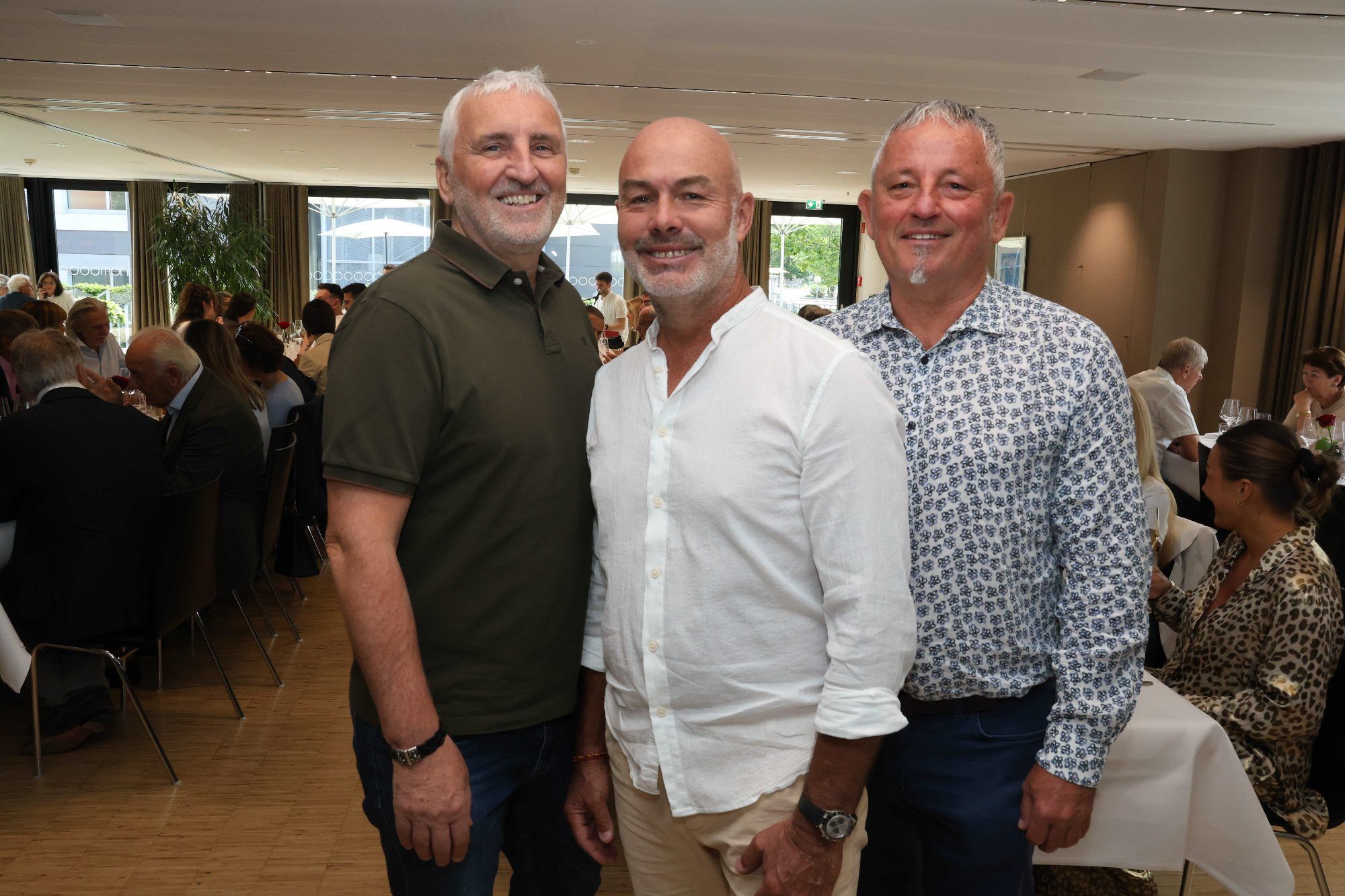 Harry Herburger, Golf Pro Mike Coventon und Gerald Ortner.