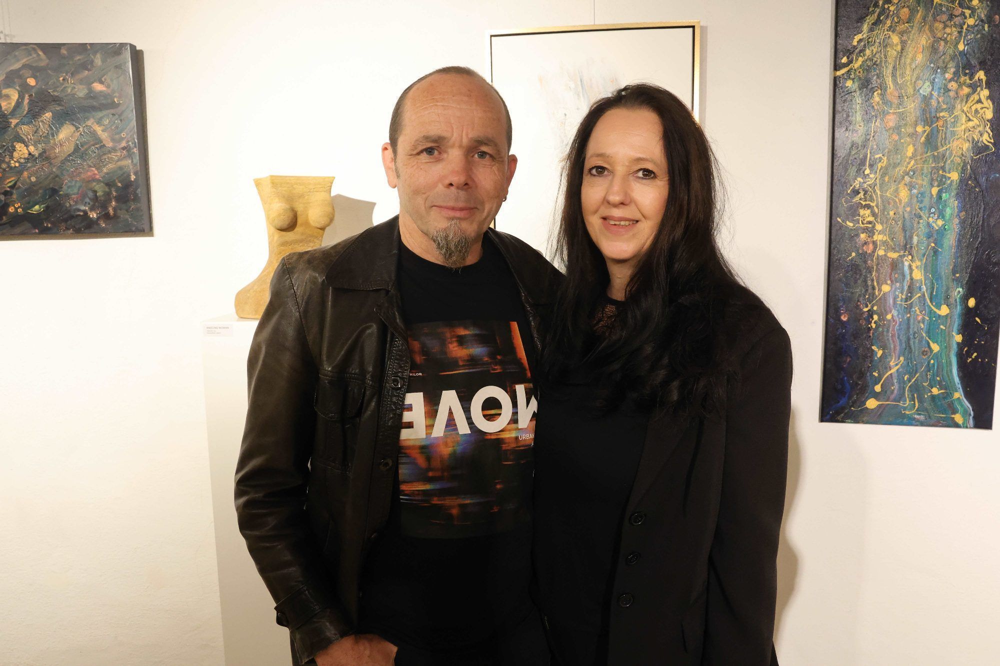 Küsntler Ewald Hotz und Claudia Zortea.