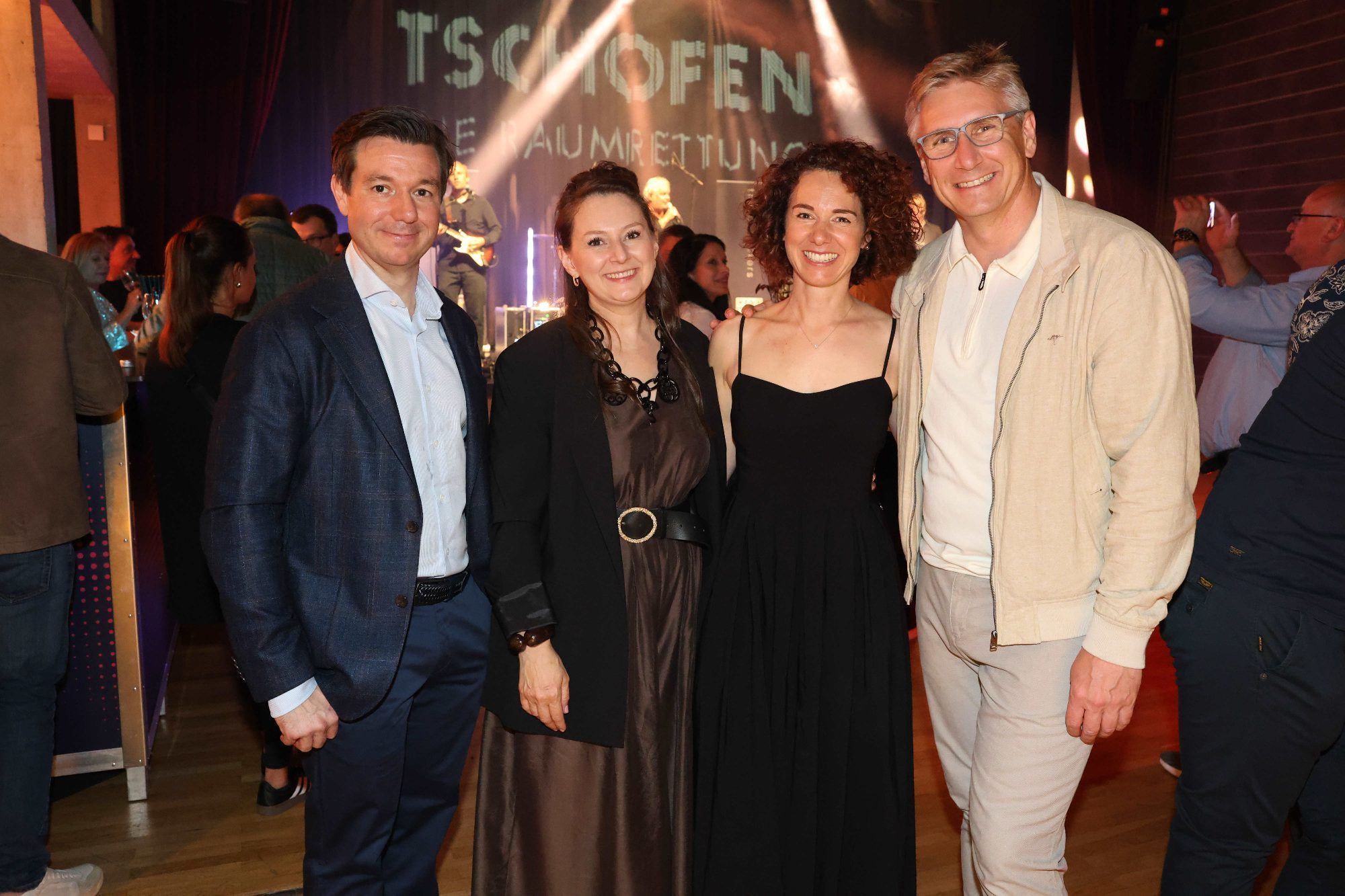 Christian und Andrea Tschofen mit Christians Schwester Susanne Heim und Martin Heim.