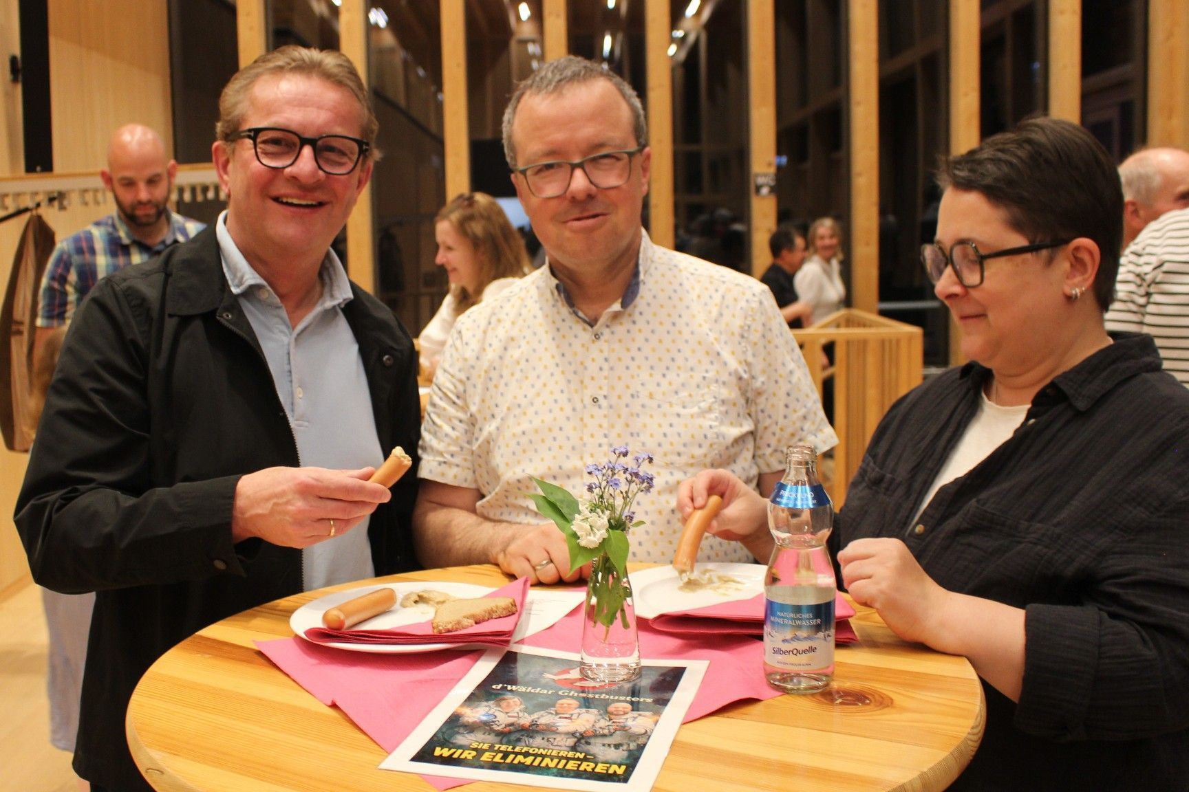 Gute Laune auch bei Mellaus Bürgermeister Tobias Bischofberger (Mitte).