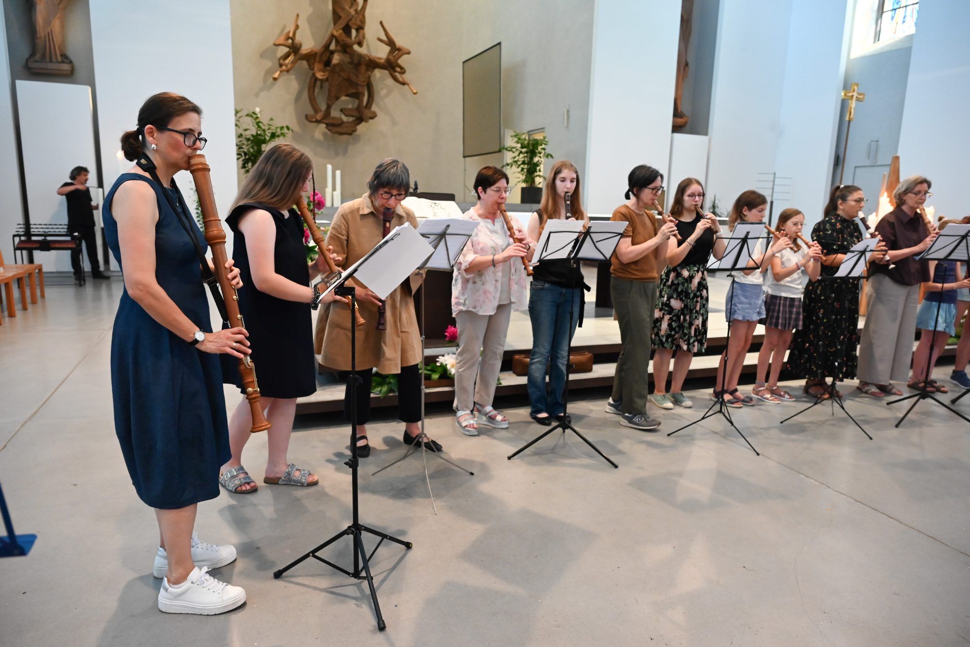 Die Kirche St. Peter und Paul wurde von Flöten-, Oboen-, Fagott- und Orgelklängen der Schüler erhellt.