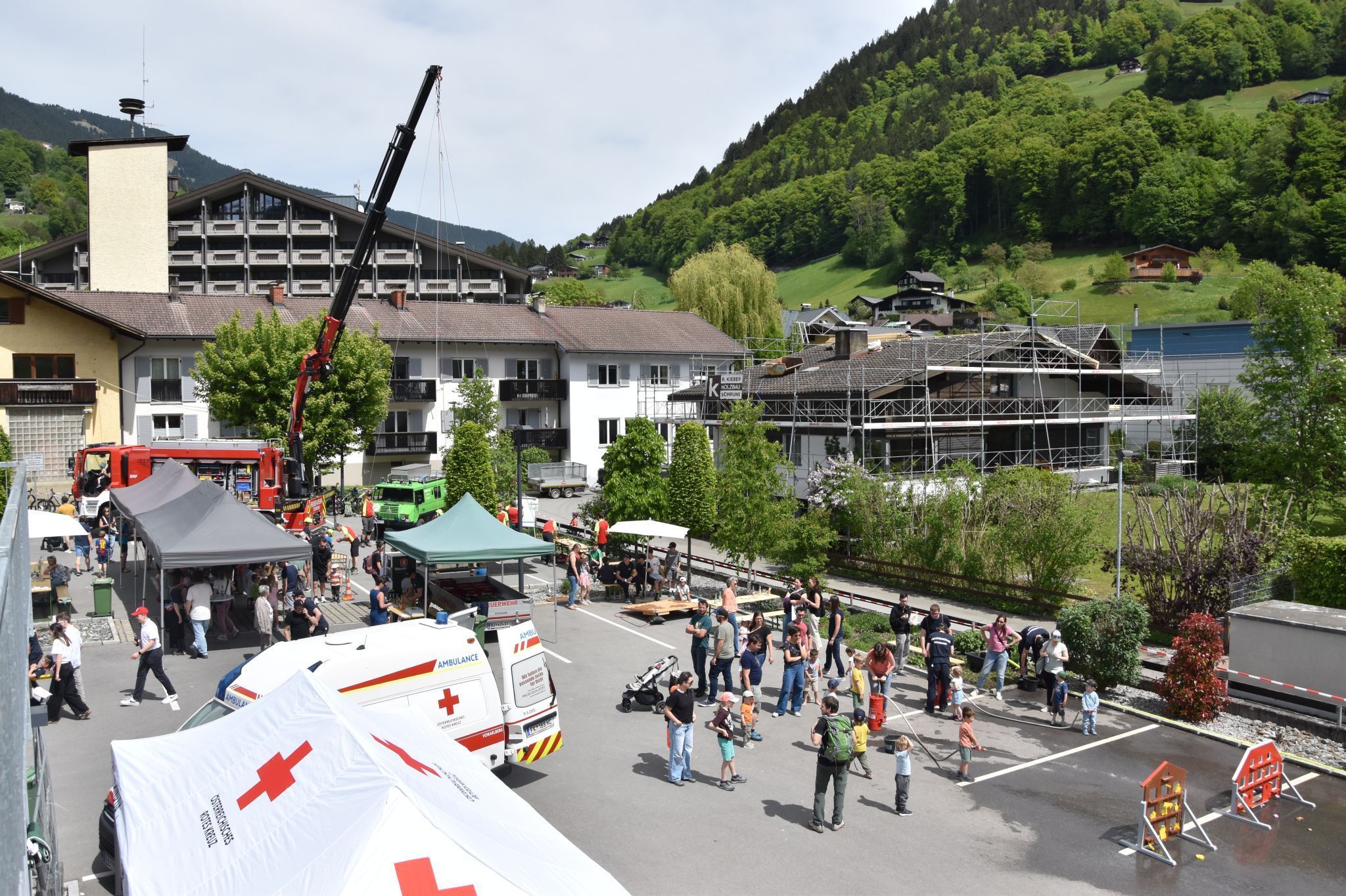 Die Schrunser Ortsfeuerwehr hatte bei ihrem Fest viel zu bieten.