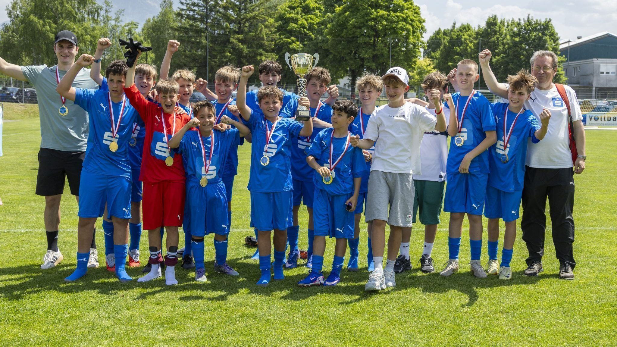 Fußball Sparkassen Schülerliga Landesfinale MS Dornbirn-Baumgarten vs. SMS Nüziders Burschen: Collegium Bernardi PG Mehrerau vs. SMS Rankweil