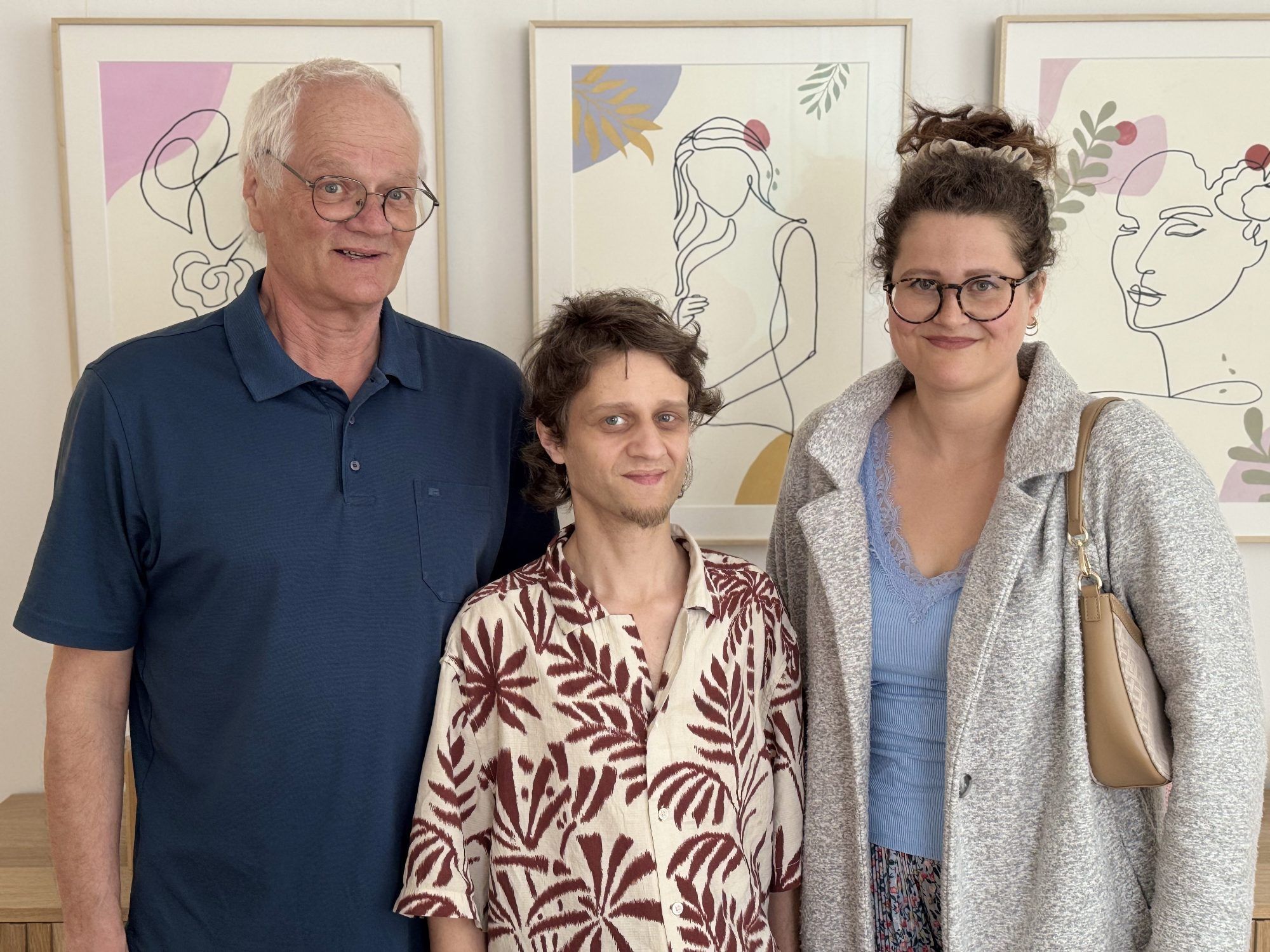 Familie: Gerhard Rasser mit David und Hannah Blum.