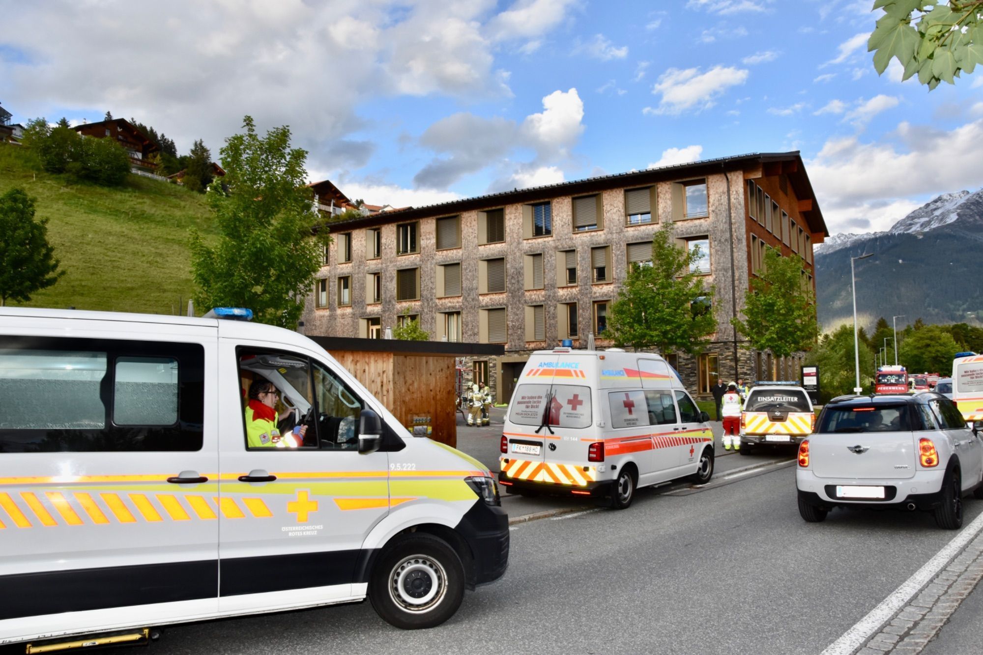 Evakuierungsübung beim und im Pflegeheim am Bartholomäberg