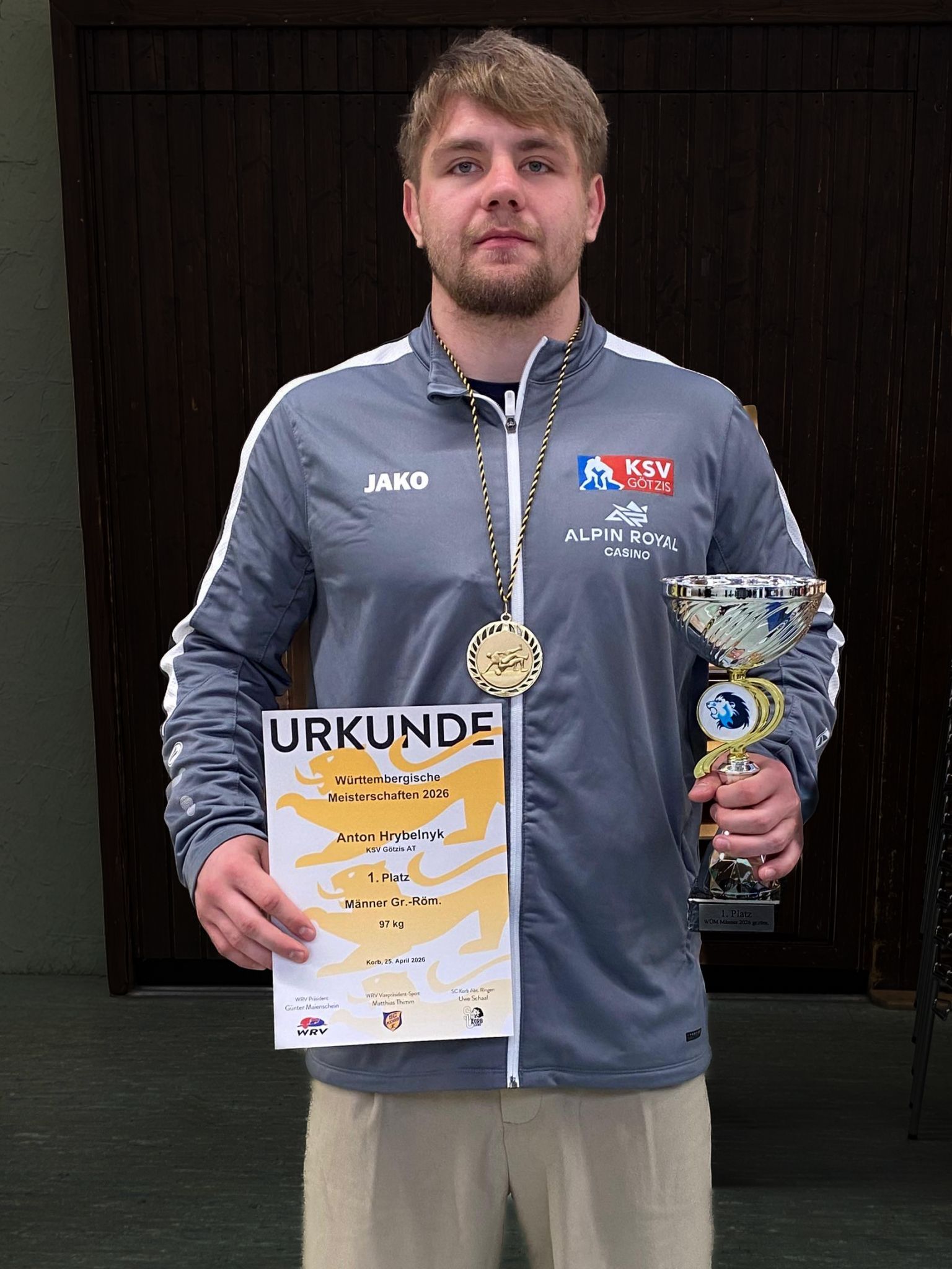Anton Hrybelnik vom KSV Götzis war der Überraschungsieger in der ungewohnten Gewichtsklasse bis 97 kg