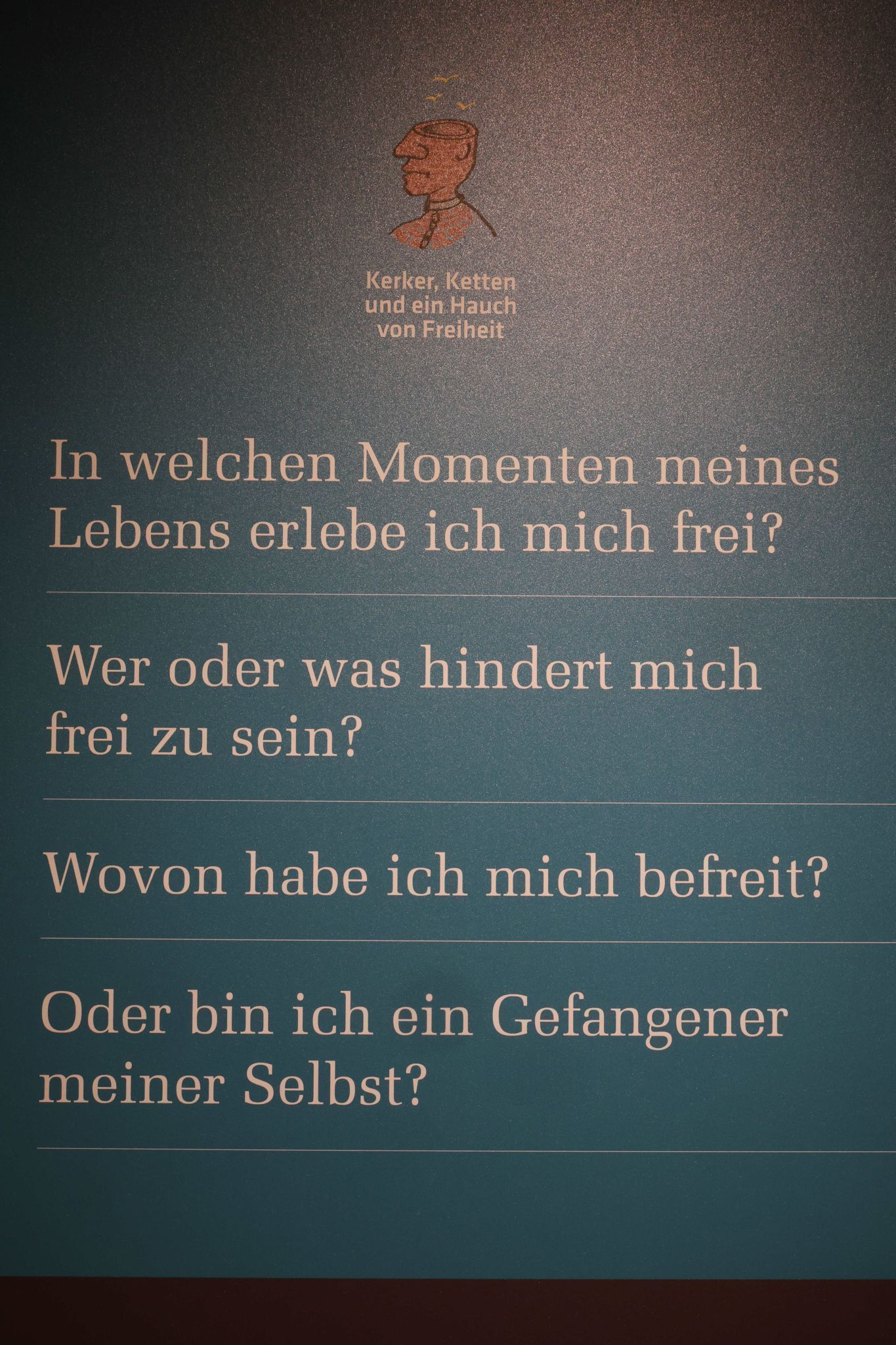 Diesen Impulsgeber können die BesucherInnen mit nach Hause nehmen.