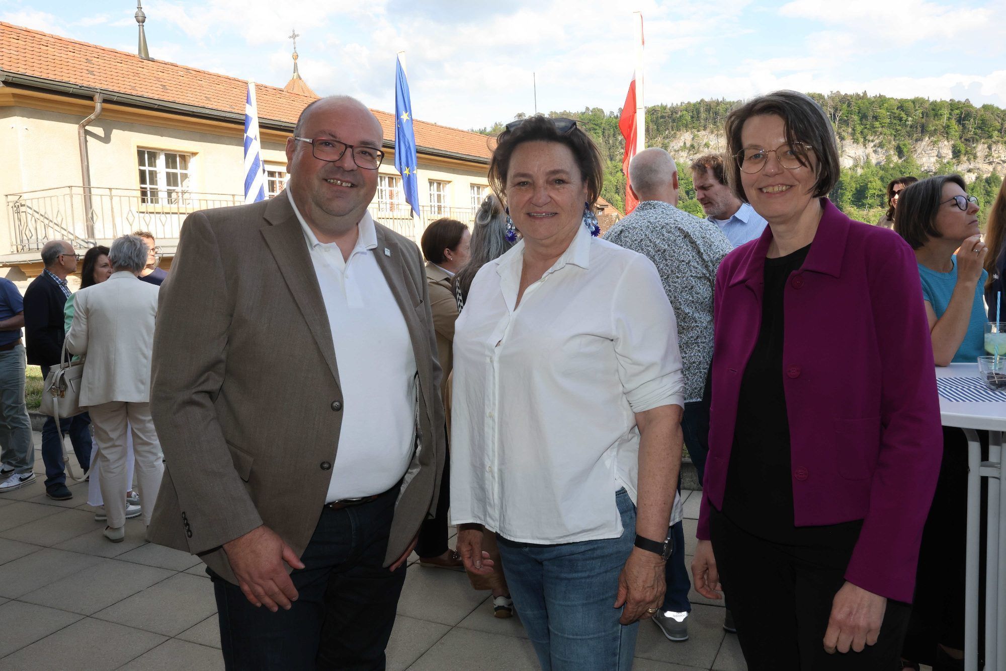 Thomas Vranjes, Elisabeth Pucher und Dir. Doris Fußenegger.