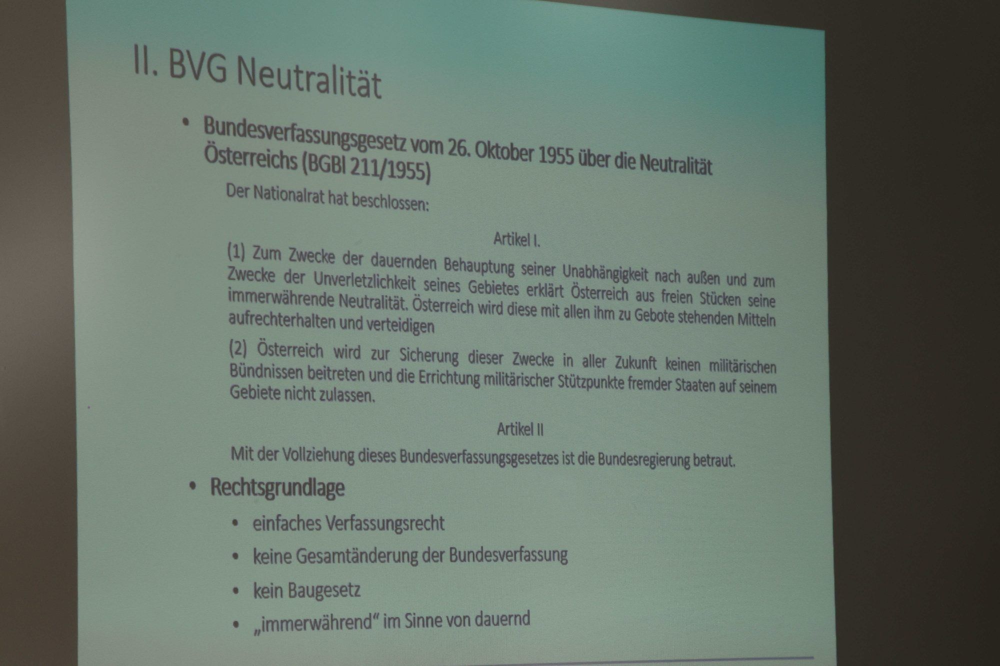 Rumpfneutralität oder gar keine mehr?