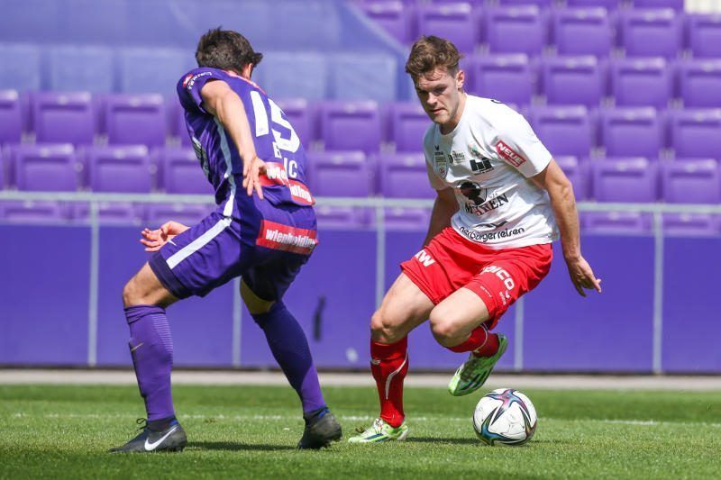 Tom Zimmerschied (r.) spielte 2020/2021 beim damaligen Zweitliga-Neuling FC Dornbirn. GEPA