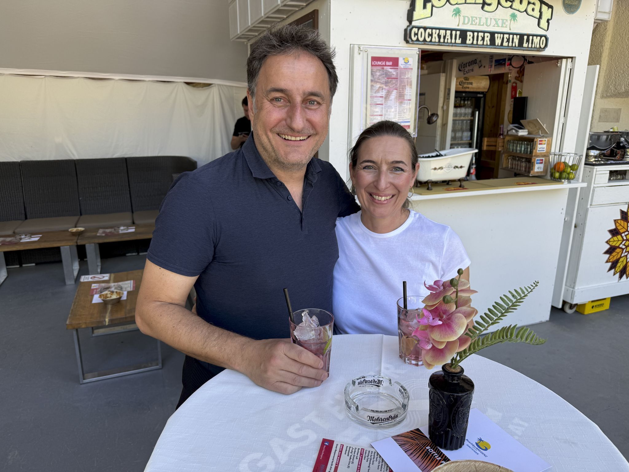 Petra und Thomas Pachole (Mohren Brauerei) kamen nach Bregenz