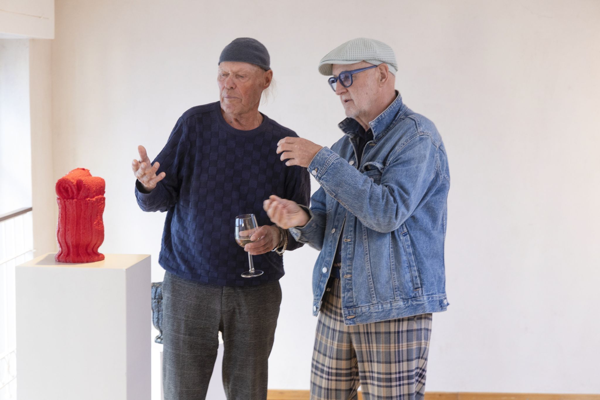 Gernot Riedmann und Peter Prax am Fachsimpeln
