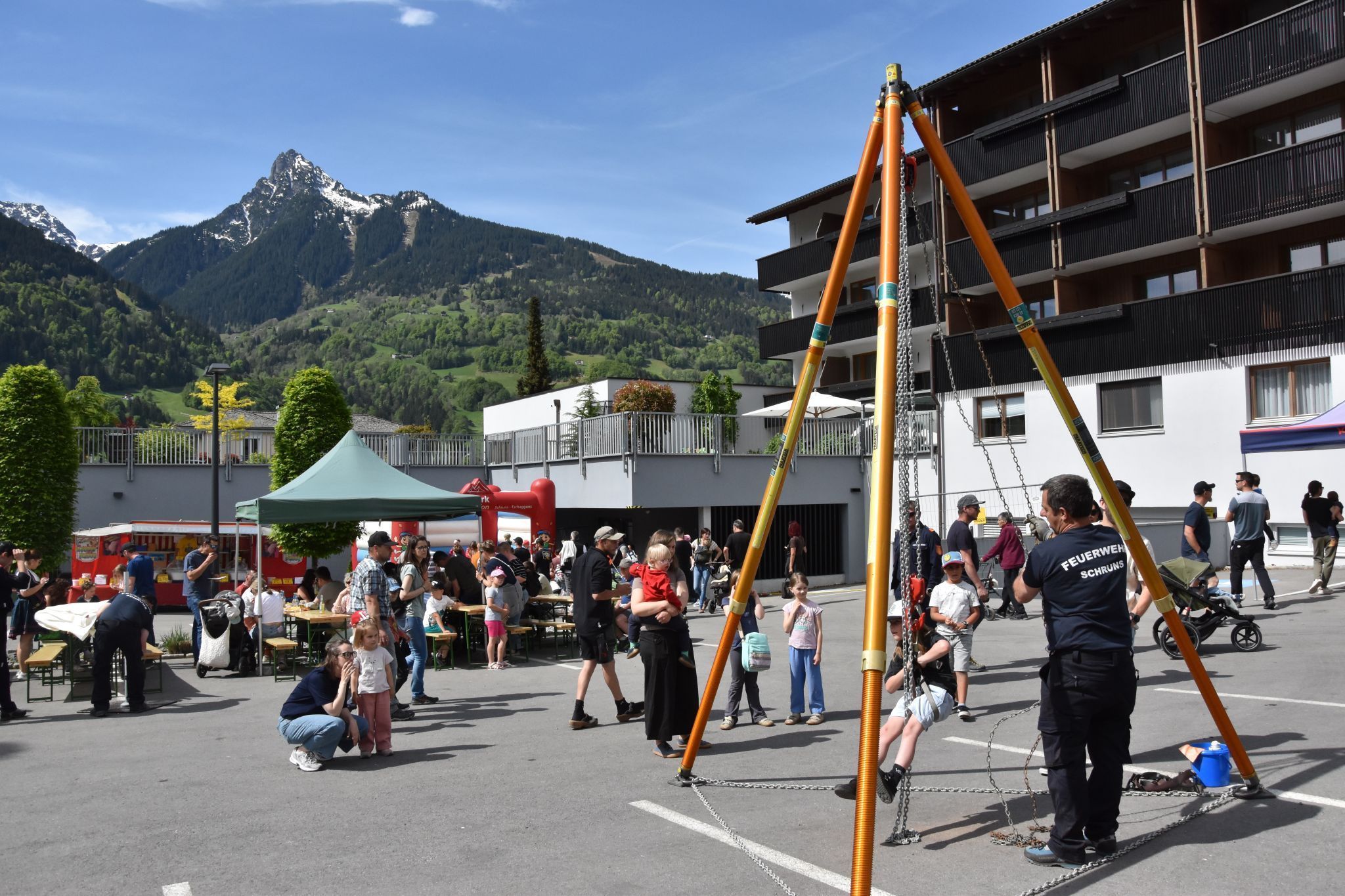 Die Schrunser Ortsfeuerwehr hatte bei ihrem Fest viel zu bieten.