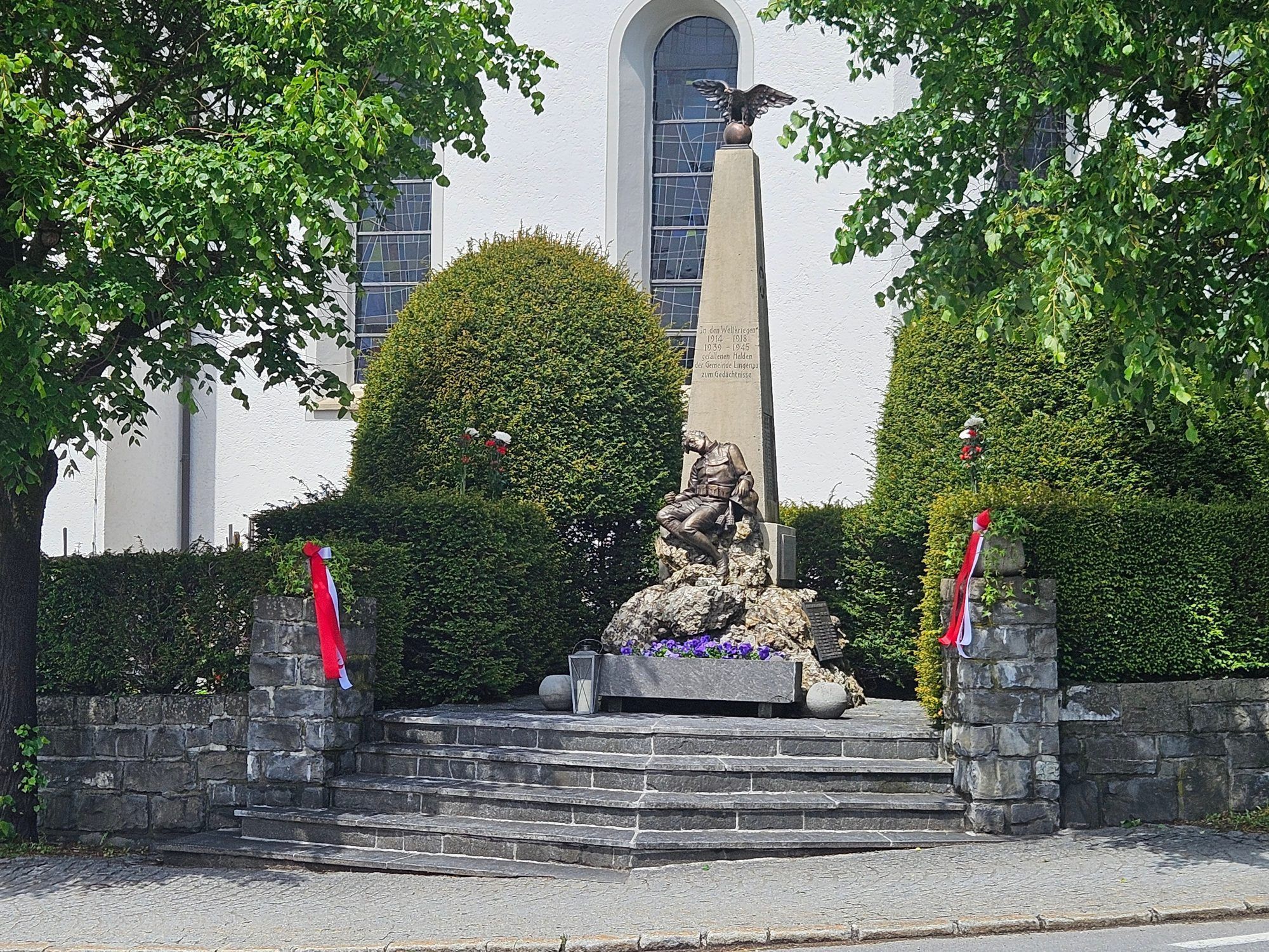 Das Kriegerdenkmal in Lingenau wurde fast auf den Tag genau vor 100 Jahren eingeweiht.