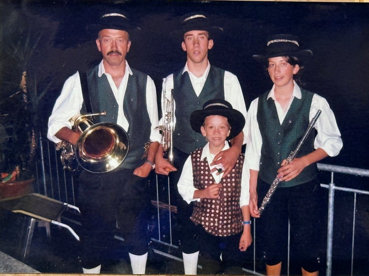 Die Familie Hermann Marte mit Priska, Florian und Clemens.