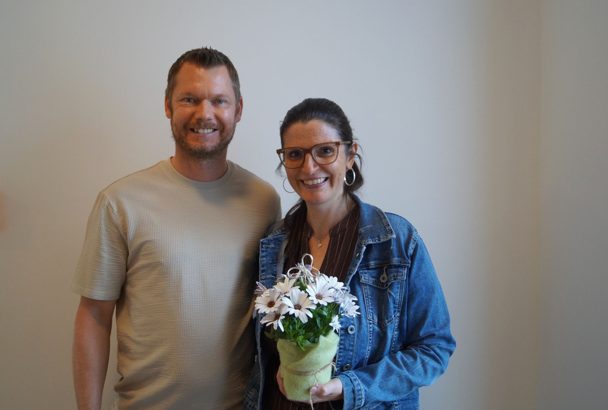 Marco Glaboniat und Irene Fink gratulierten zur Eröffnung