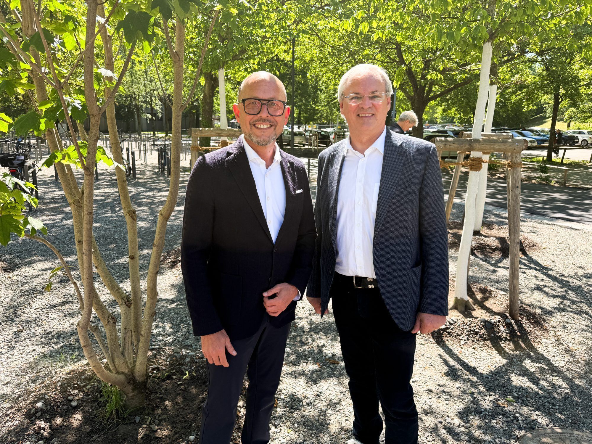 Bgm. Michael Ritsch und LTP Harald Sonderegger zeigten sich begeistert