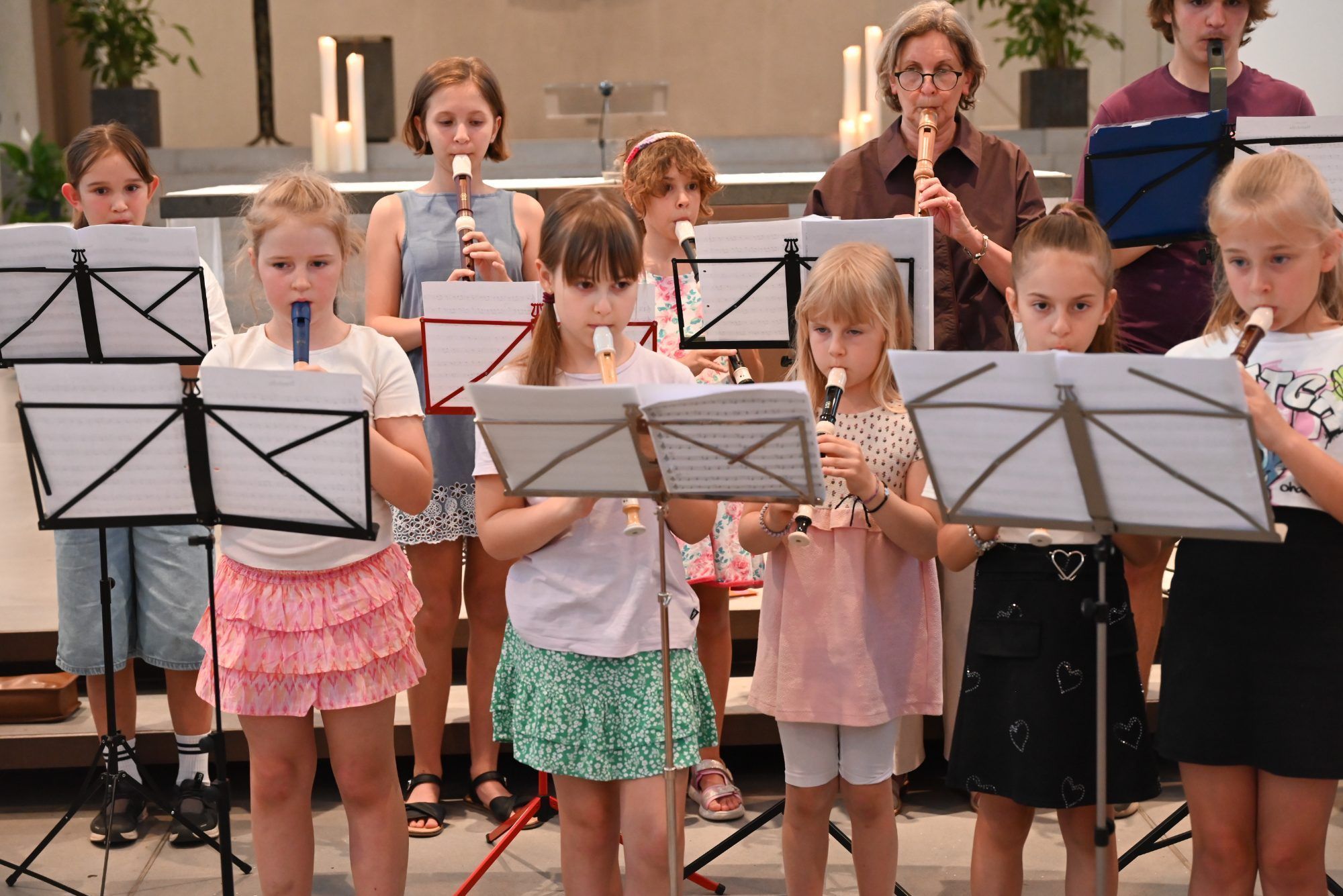 Am Freitagnachmittag luden Blockflöten, Oboen, Fagott- und Orgelschüler zum Konzert 