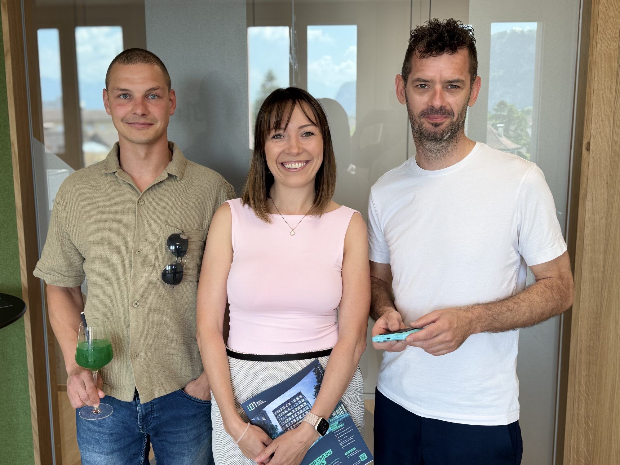 Die KI Trainer Marco Moosbrugger, Svitlana Kopf und Matthias Kniepeiss.