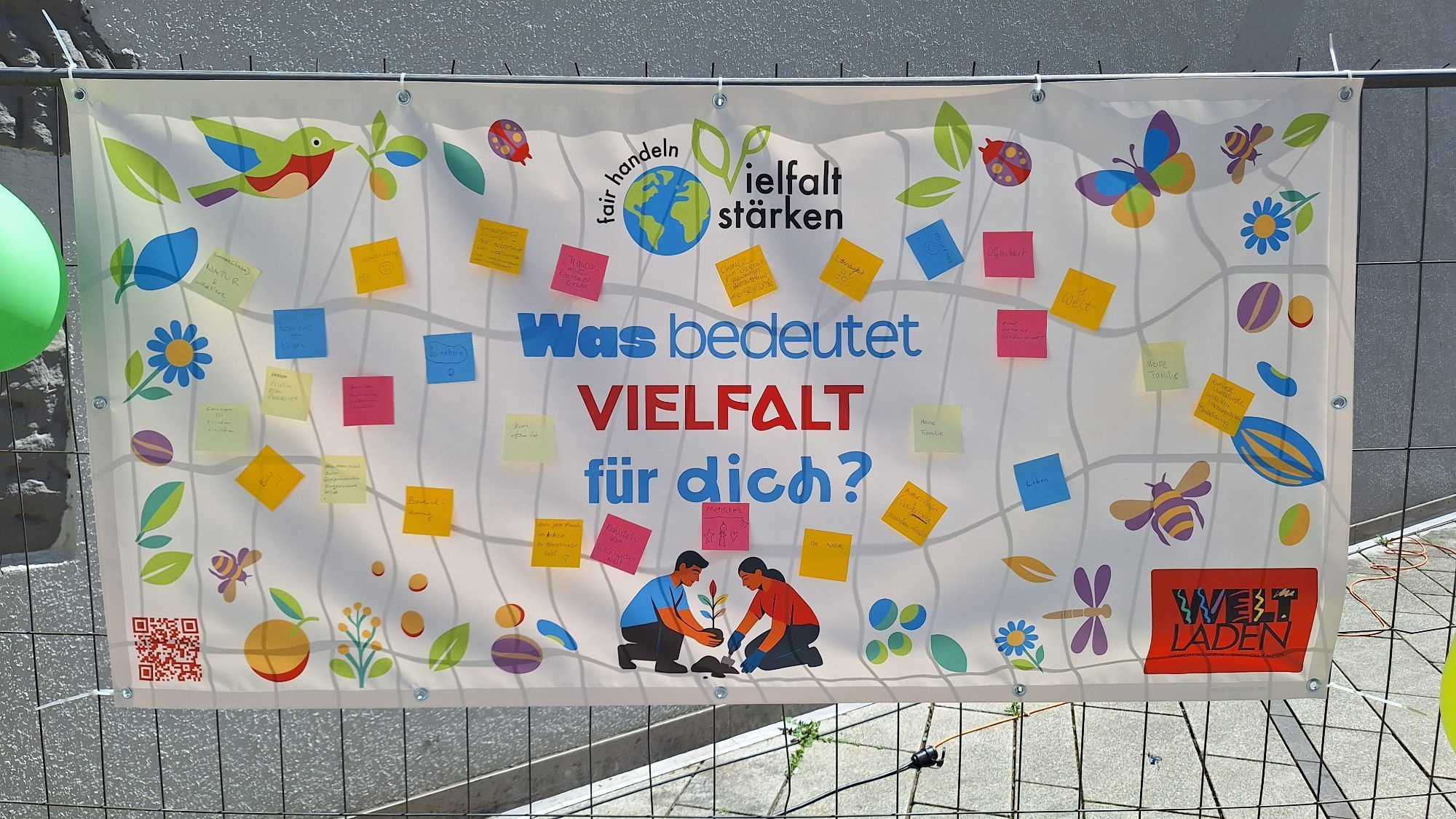 Besucher hinterließen ihre Definitionen von Vielfalt.