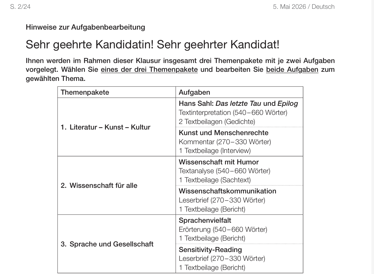 Mit Käppi, Stil und Spannung: So starteten Götzner Maturanten in die Deutsch-Klausur