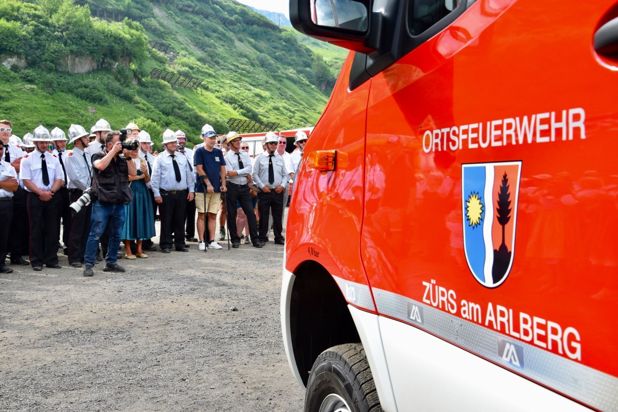 Fahrzeugweihe der Feuerwehr Zürs