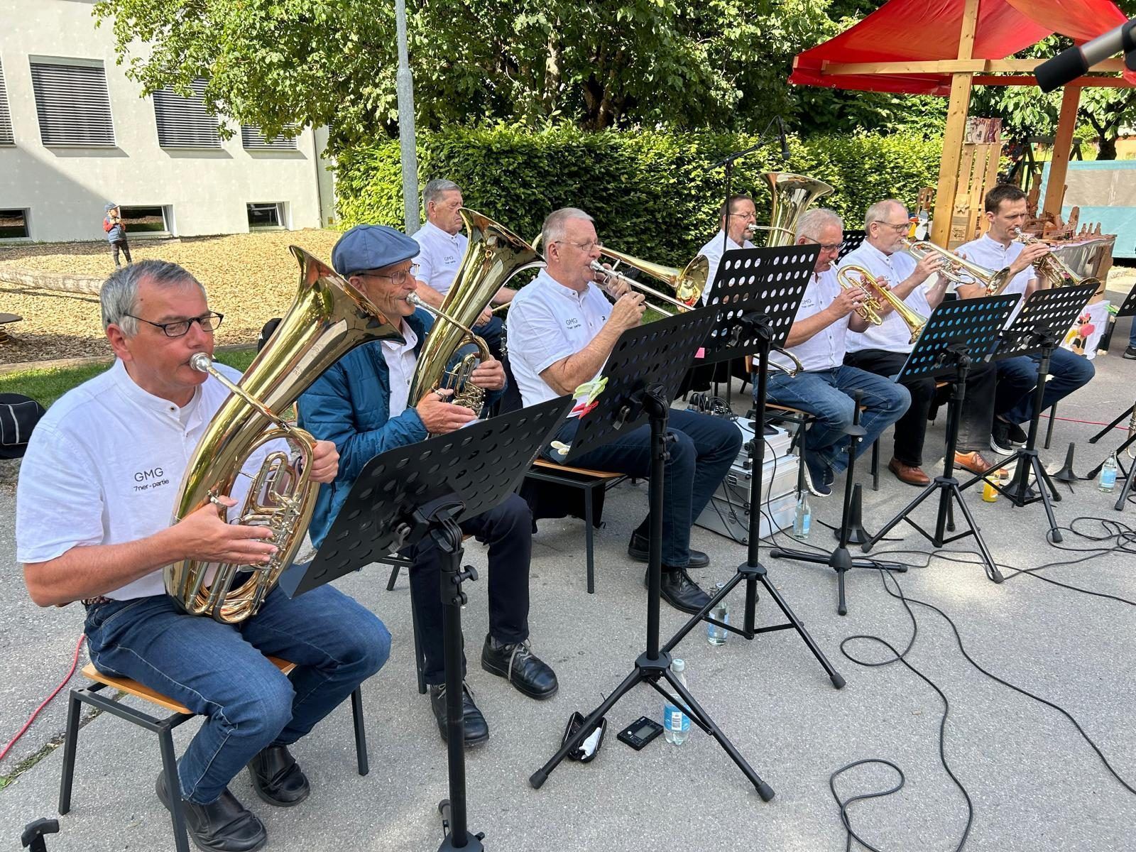 Die 7er Partie der Gemeindemusik Götzis.