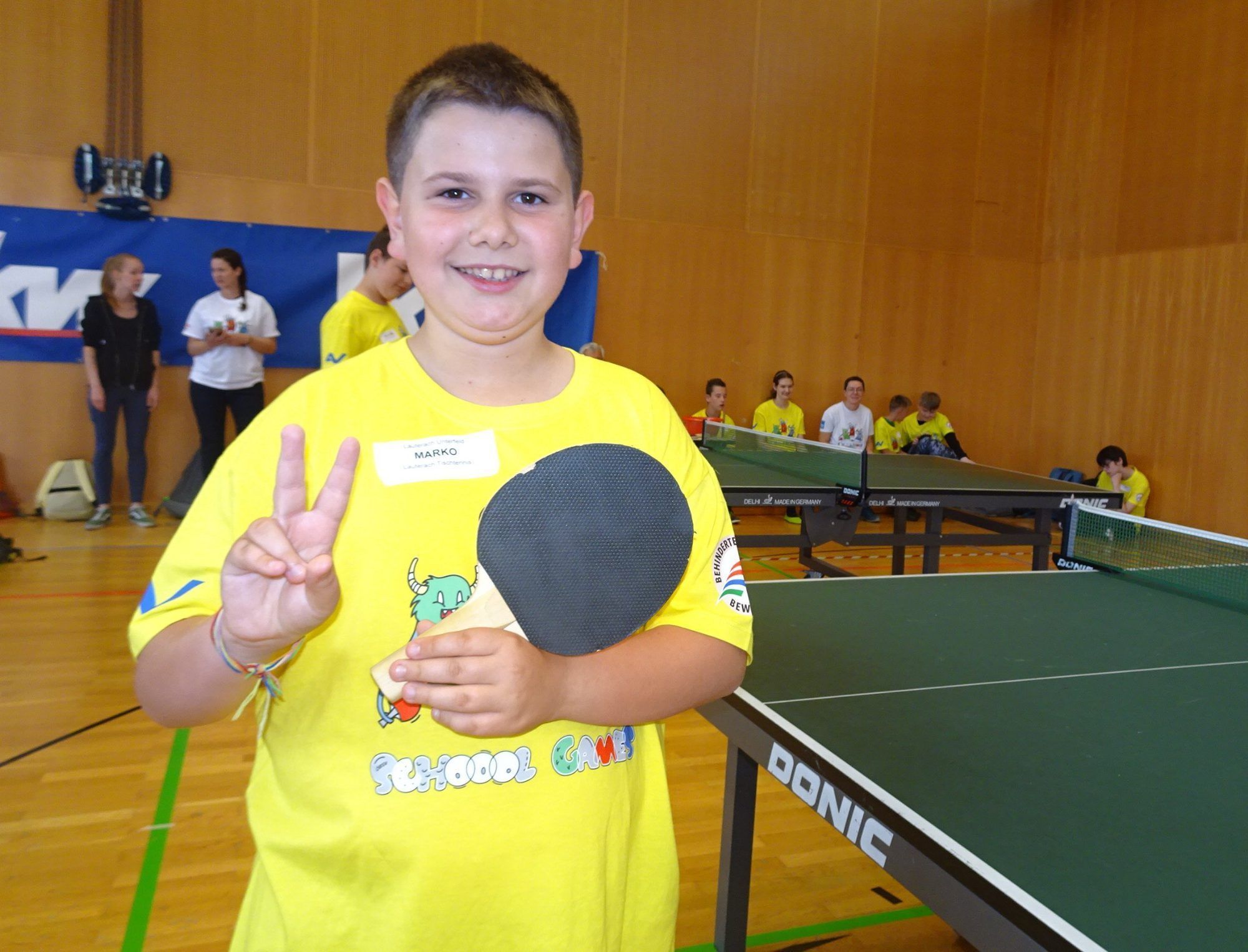Marco von der VS Lauterach Unterfeld wollte sich heuer die Tischtennis-Krone sichern, nachdem er diese im vergangenen Jahr nur knapp verpasste.