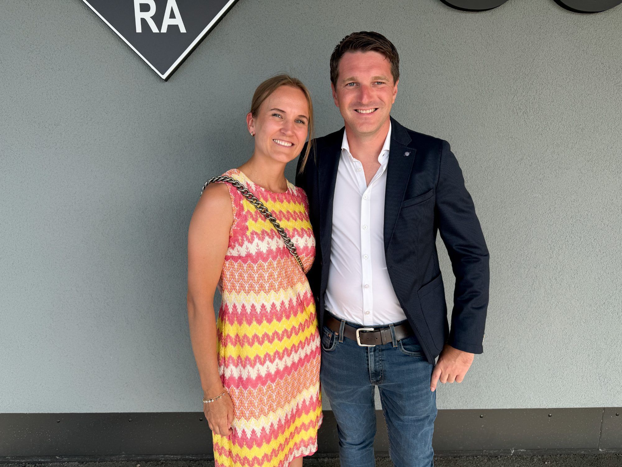 Vera Klein (KES GmbH) und Thomas Troy (Troy Transporte) kamen nach Altach