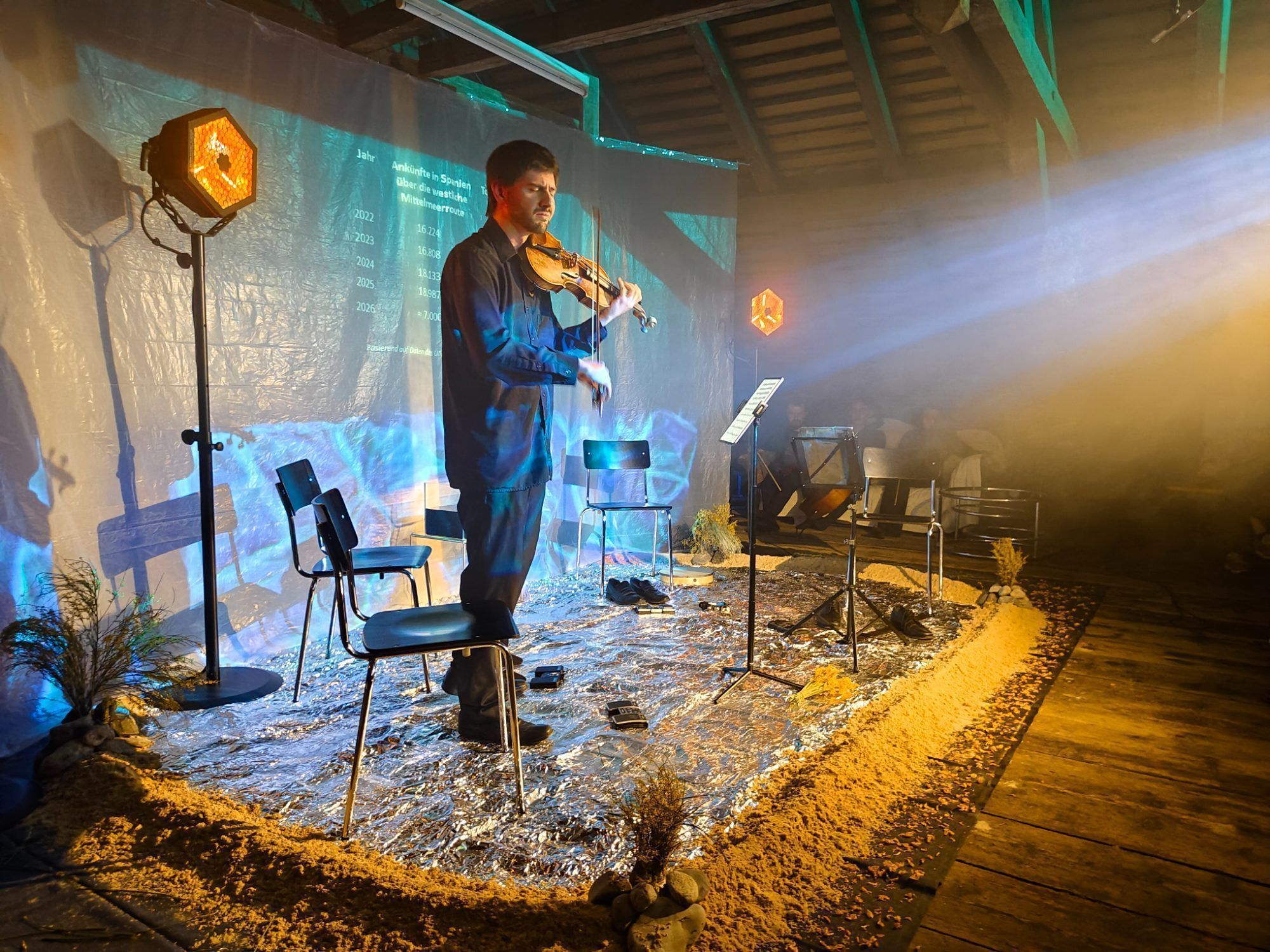 Raul Campos beeindruckt im Finale mit einem virtuosen und facettenreichen Violinsolo.