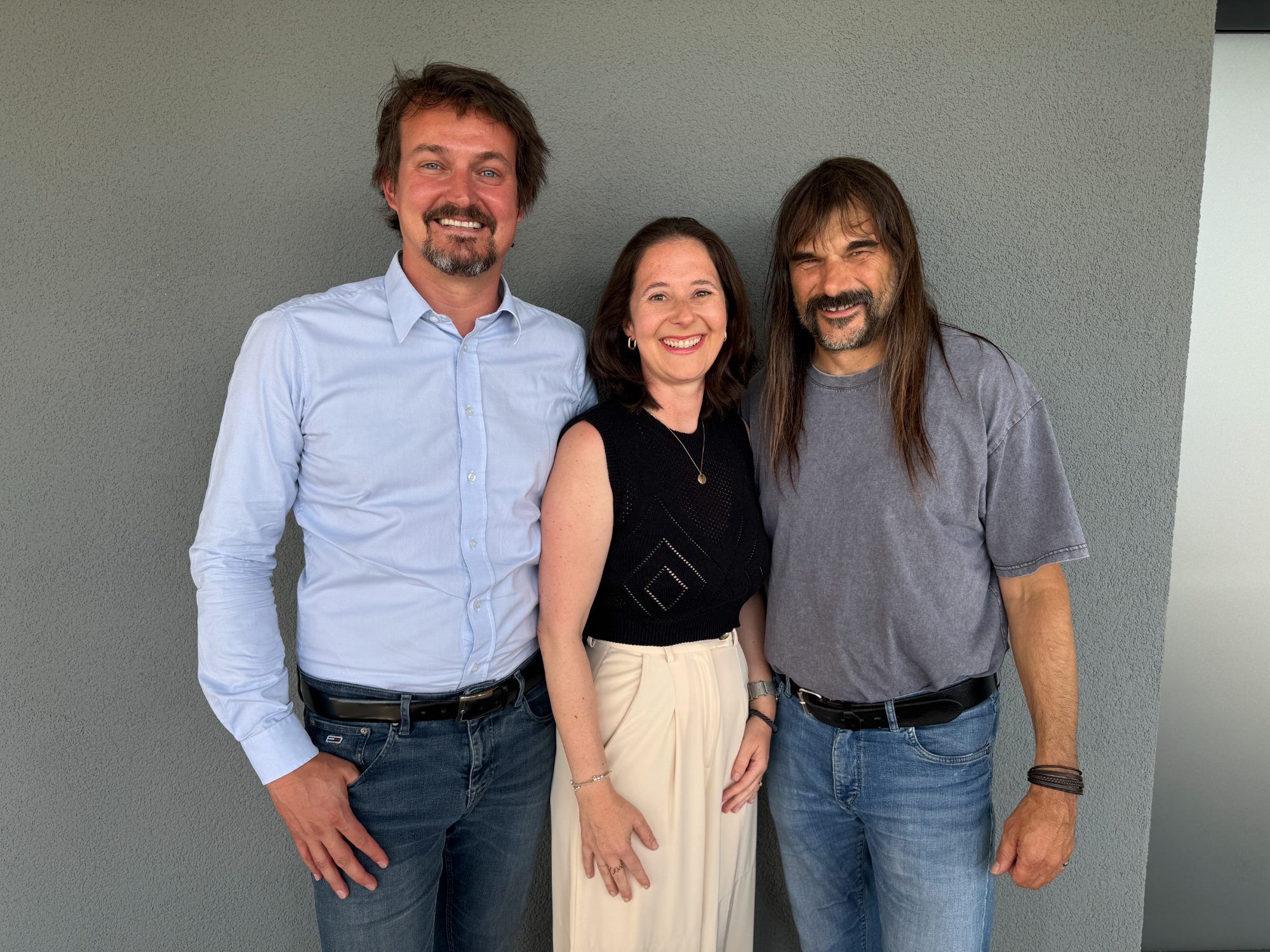 Michael Metzler (ZM3), Andrea Längle und Wolfgang Sila waren bestens gelaunt