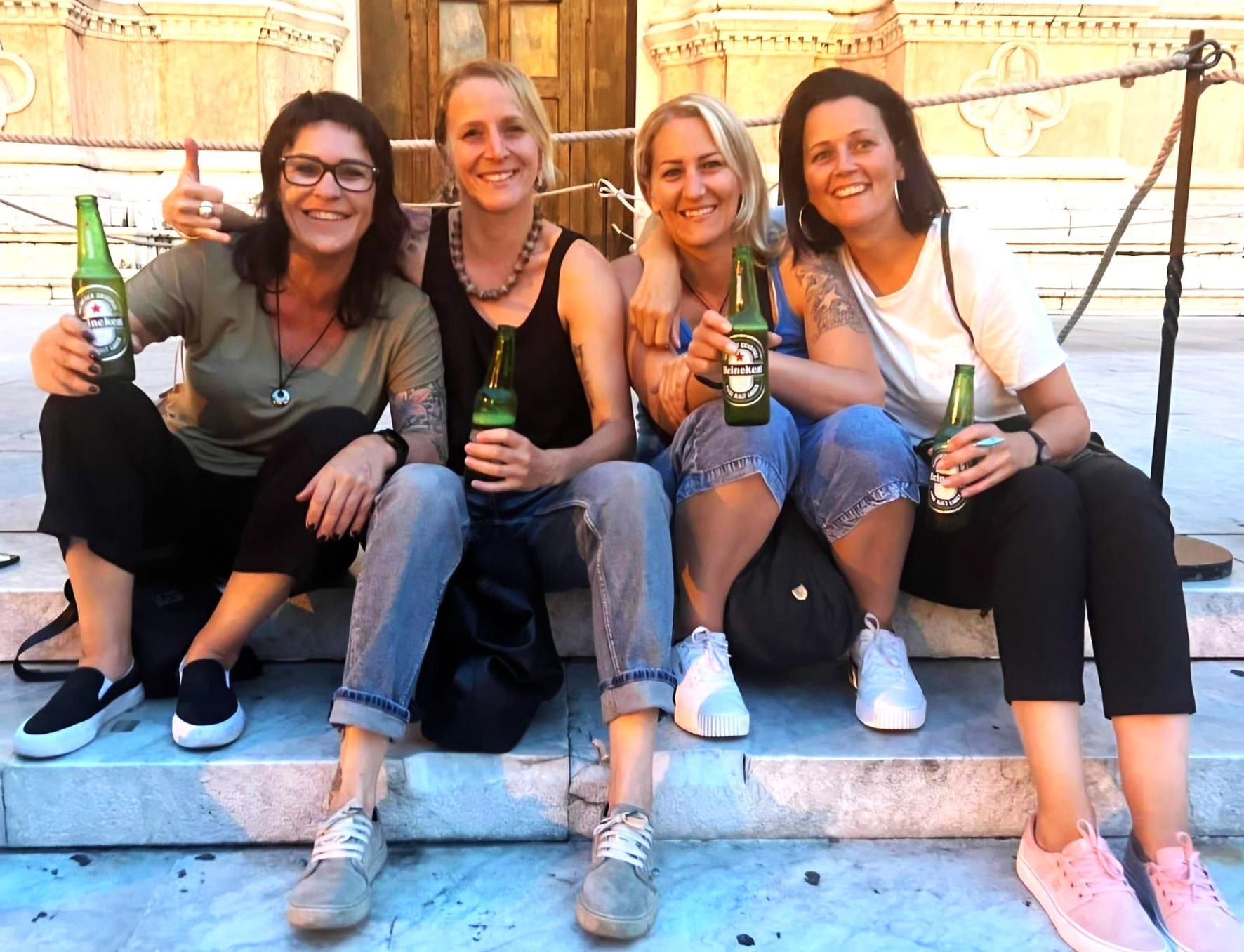 In Florenz konnte Dagmar mit ihren Mädels aufs Leben anstoßen.