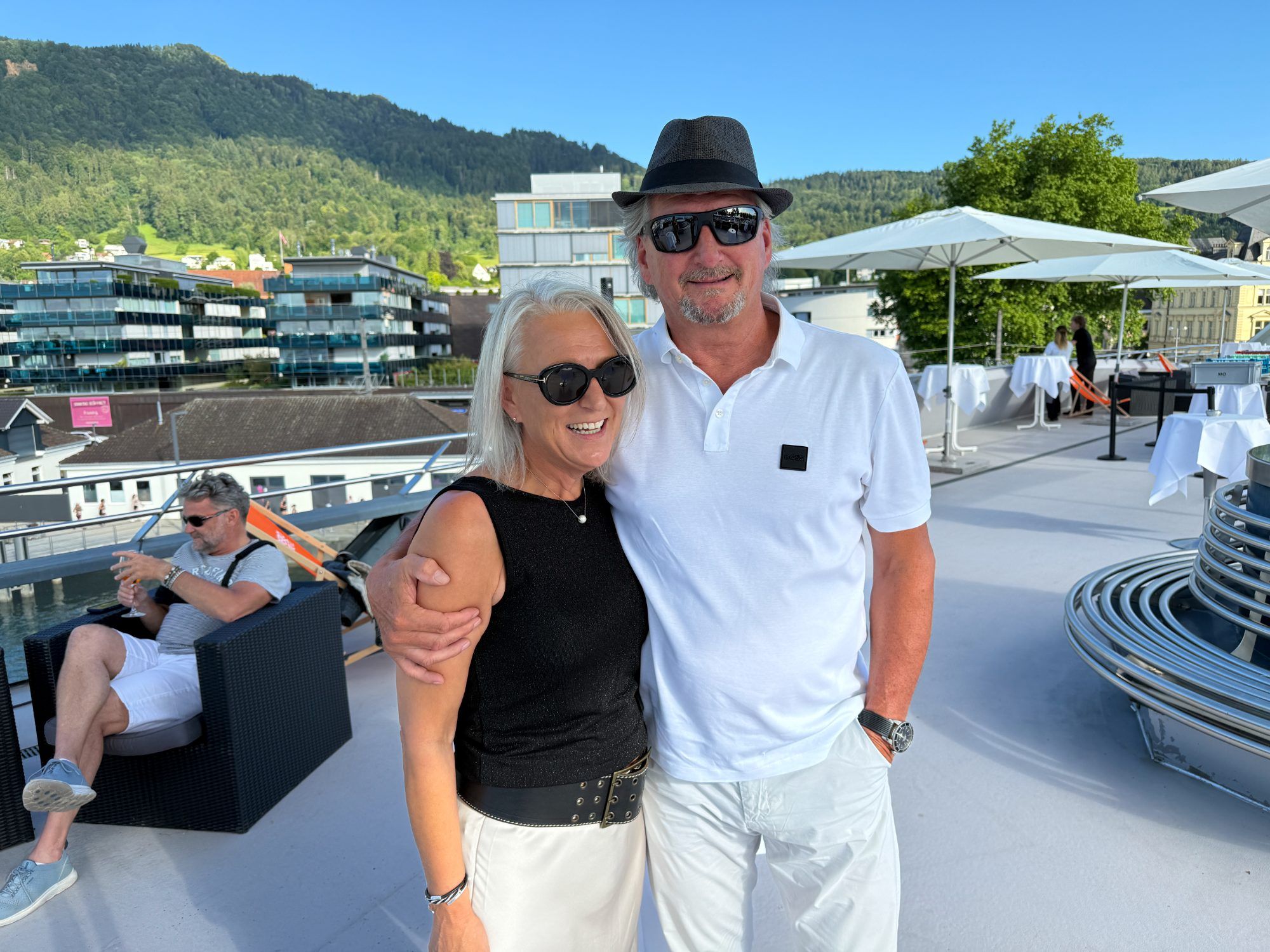 Birgit Egle und Hubert Nachbauer genossen das Oberdeck