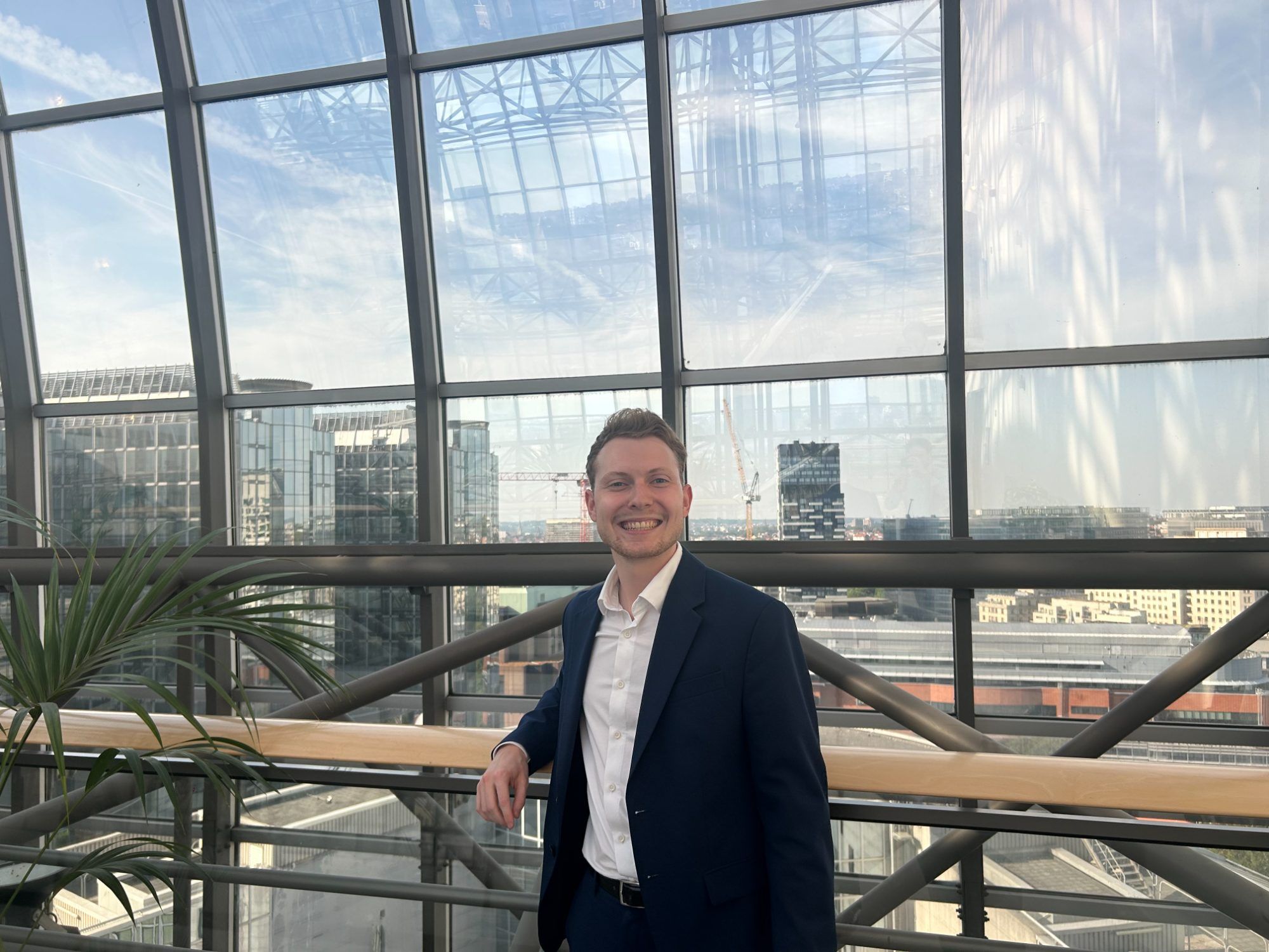 Der zwölfte Stock mit Aussicht über Brüssel ist Simon Finks liebster Ort im EU-Parlament.