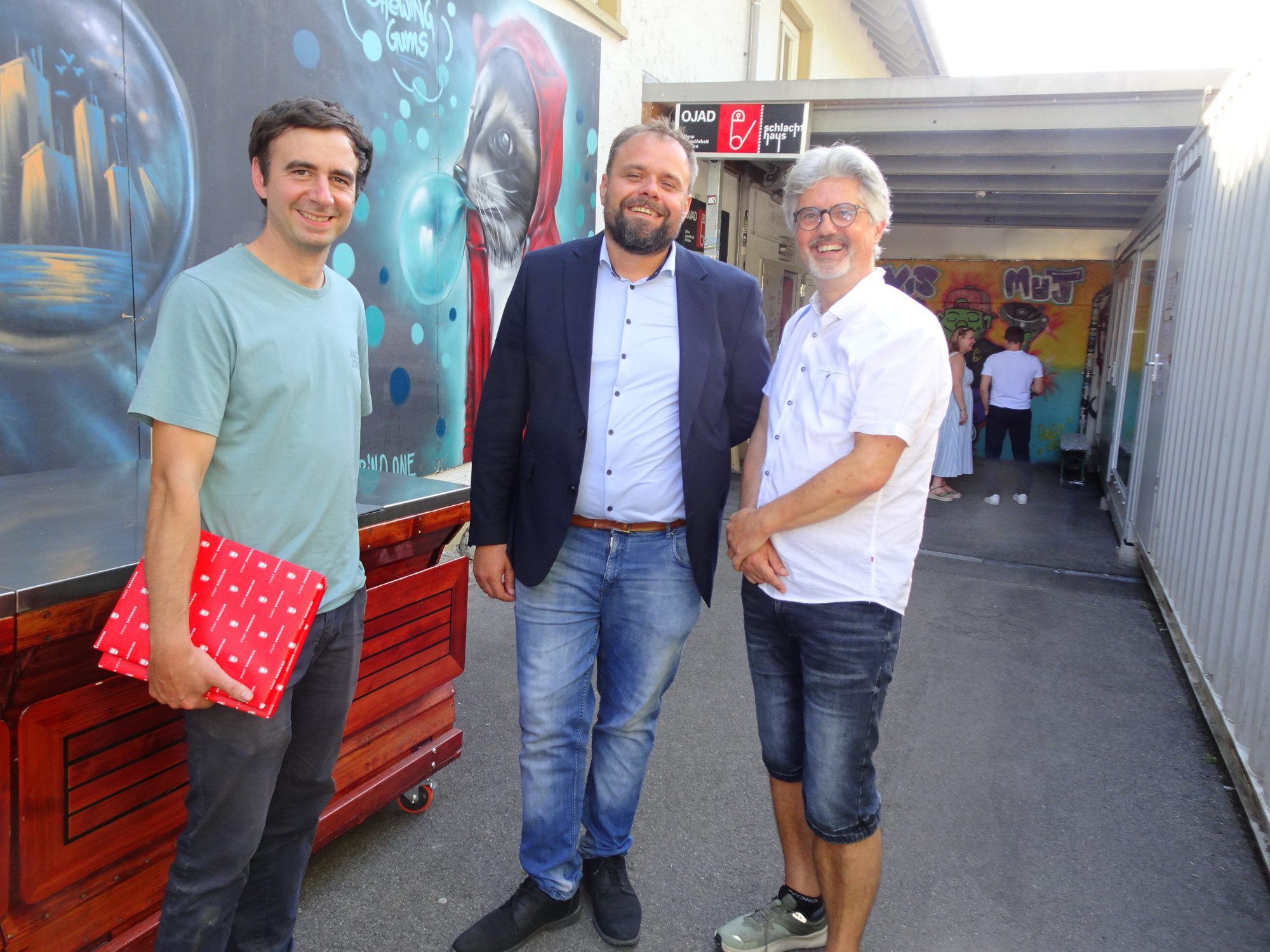 Jugendstadtrat Gebhard Kröss, Bürgermeister Markus Fäßler und Dornbirns 