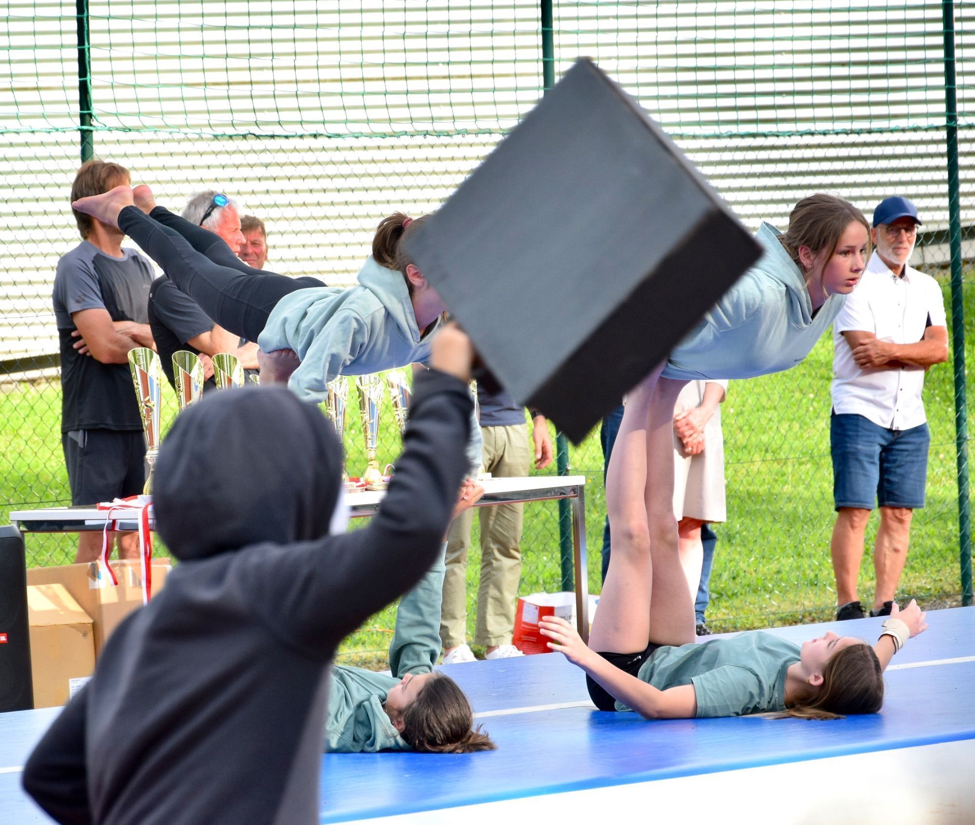 Darbietung der Sportmittelschule Nüziders im Rahmen der Abschlussfeier mit Siegerehrung in Tschagguns
