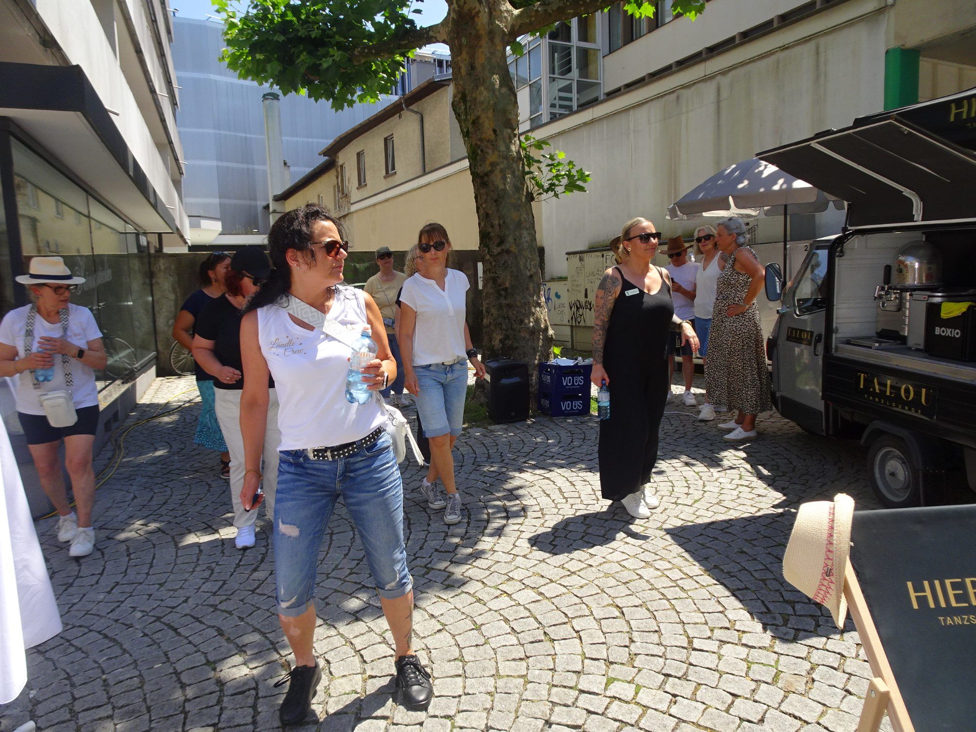 Am Stand der Tanzschule Hieble konnten die Besucher sich bei verschiedenen Tänzen ausprobieren.