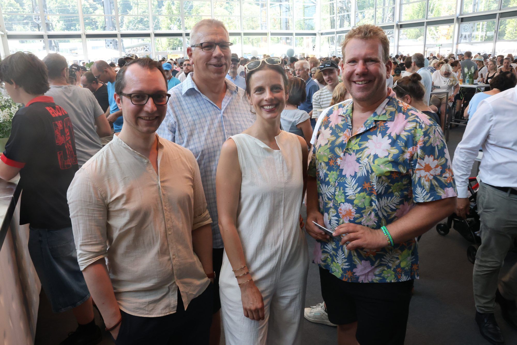 Martin Bischof, Jörg Speier, Anna Gross und Big Band-Leiter Christian Mathis.