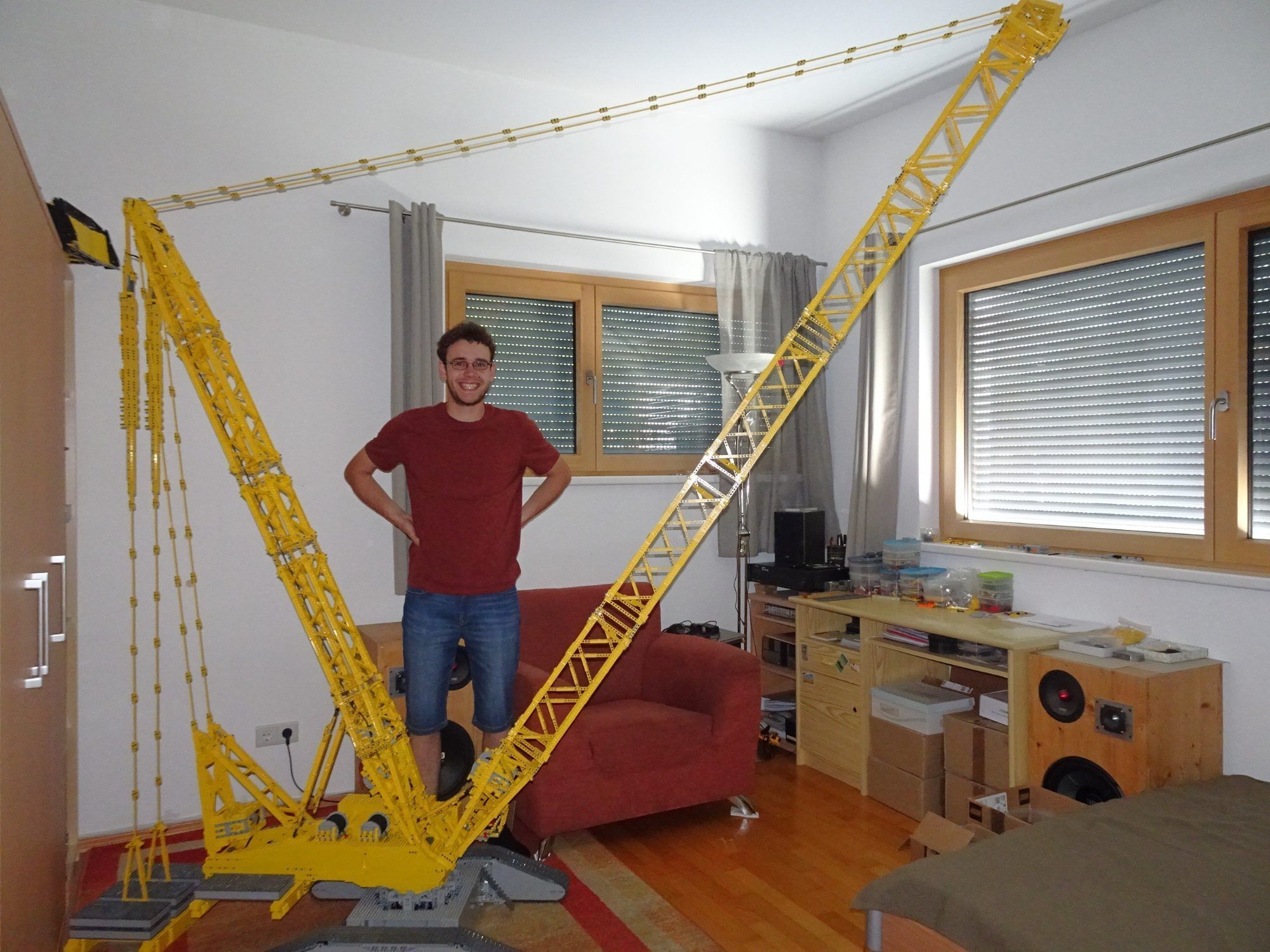 Rund 40.000 Legosteine wurden für den Nachbau des Liebherr-Raupenkrans verbaut.