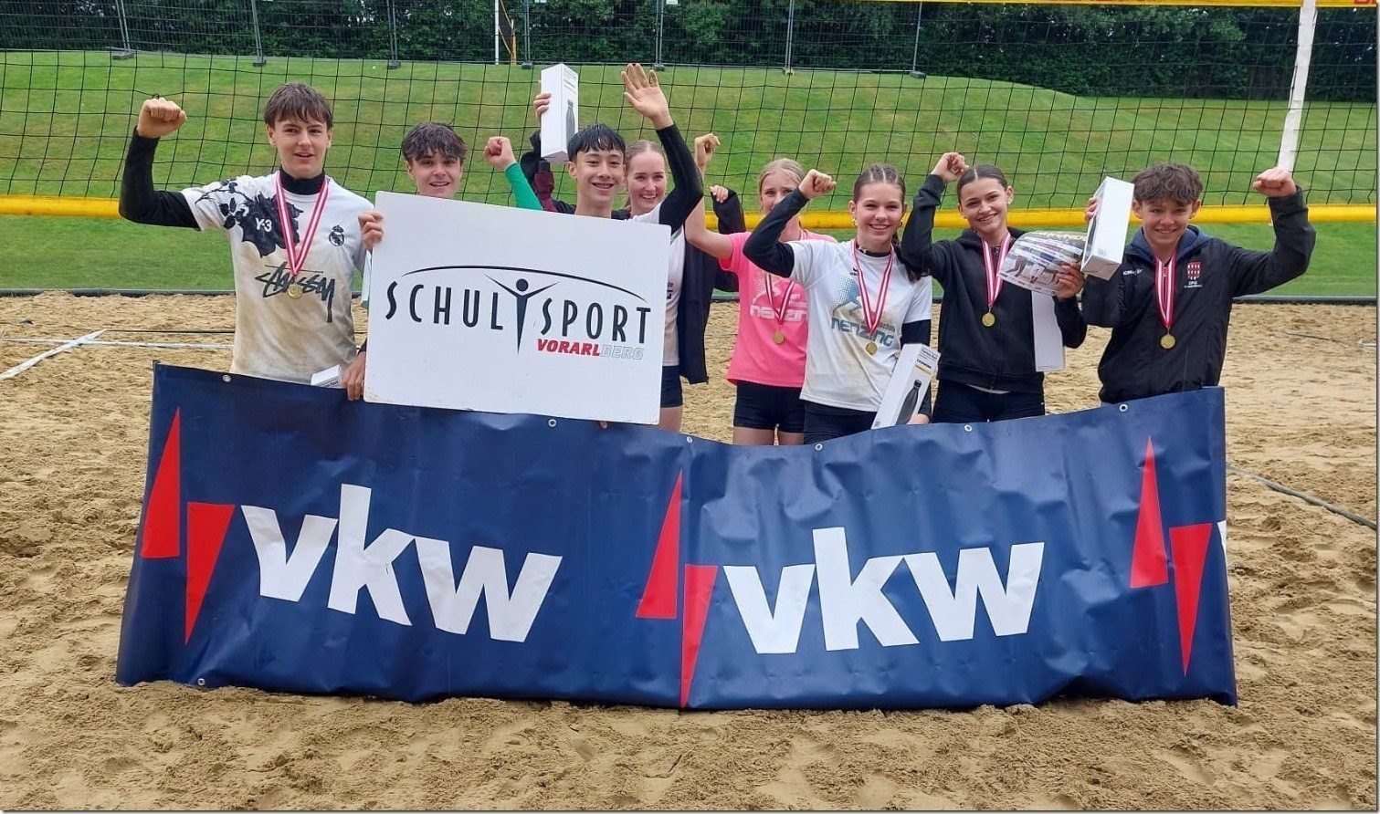 SMS Nenzing wurde Landesmeister im Beachvolleyball. 