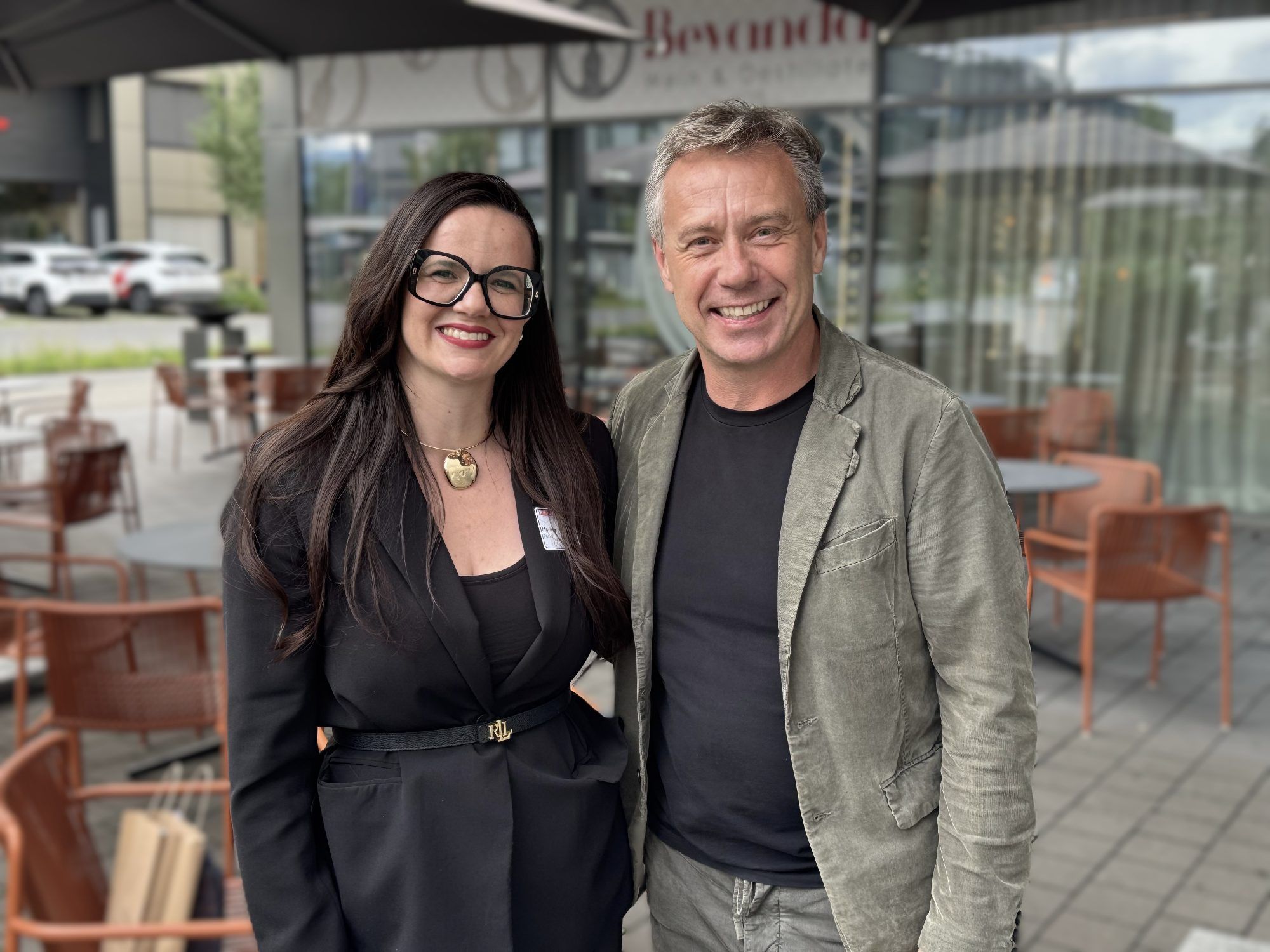 Marina Peric mit Hausherr Ernst Seidl.