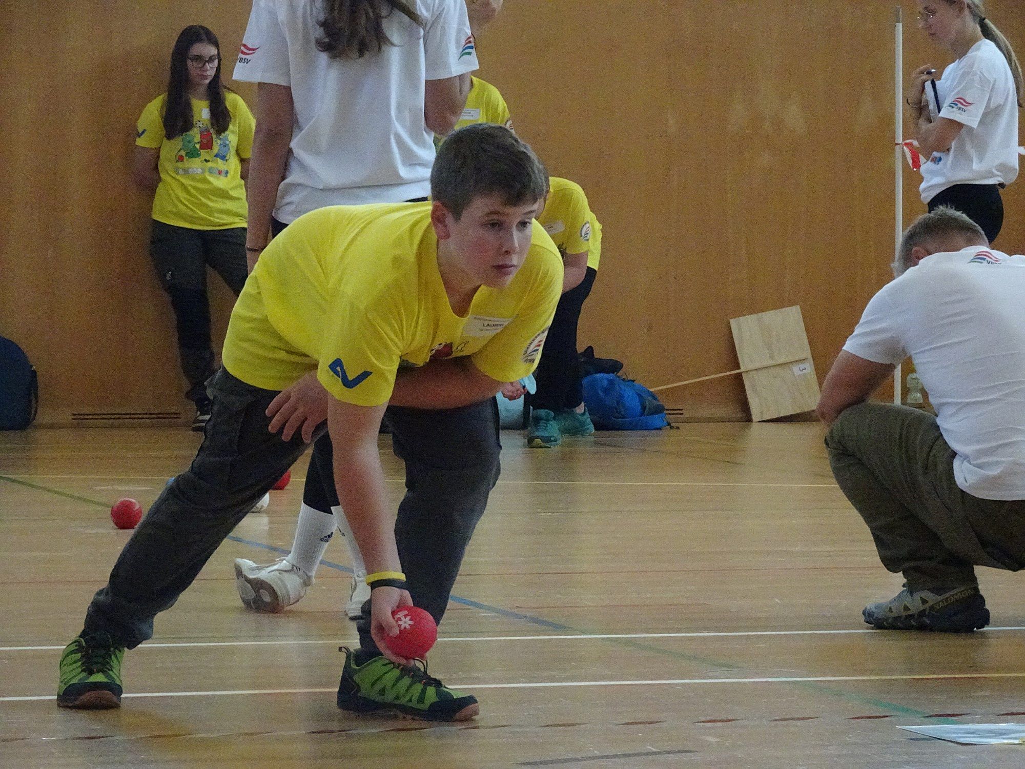 Höchste Konzentration beim Boccia-Bewerb.