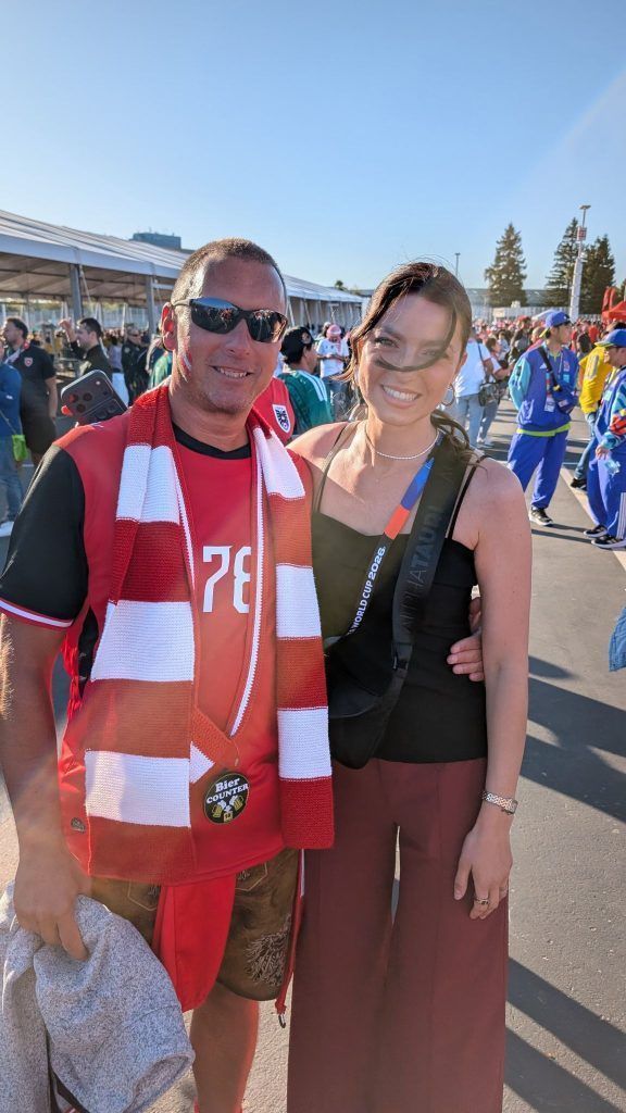 Friedliche Stimmung vor dem Spiel
