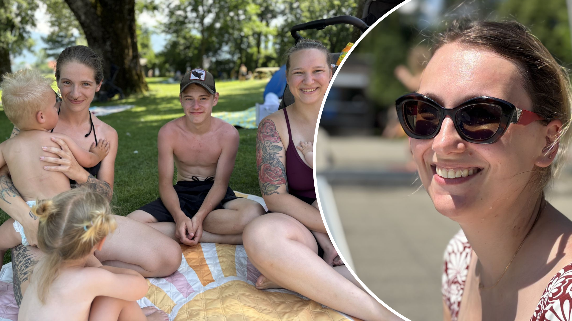 "Man findet immer einen Schattenplatz" - das ist jungen Eltern im Freibad wichtig
