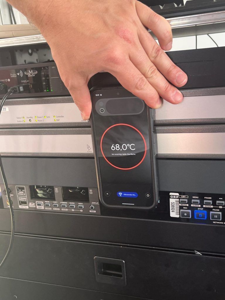 Hinter den Kulissen: Aufregung im Landesstudio: Über 40 Grad am Arbeitsplatz!