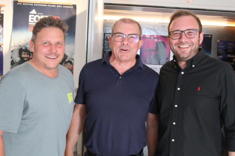 Mario Burtscher (l.), Rainer Welte und Valentin Welte hatten auch ihren Spaß.