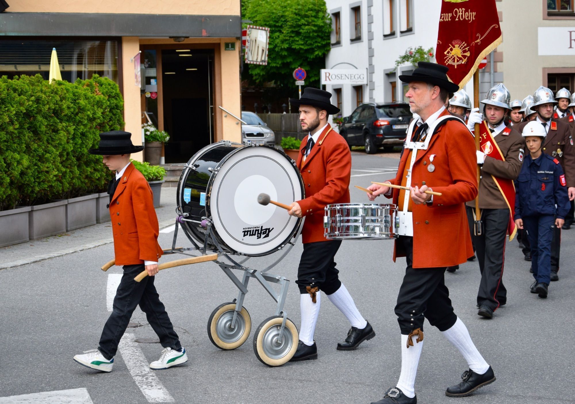 Prozession mit der Harmoniemusik Bürs