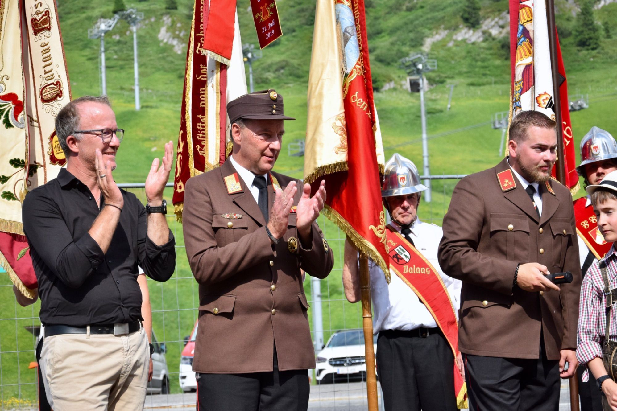 Christian Gantner, BFI Karlheinz Beiter und Kommandant Johannes Hiller