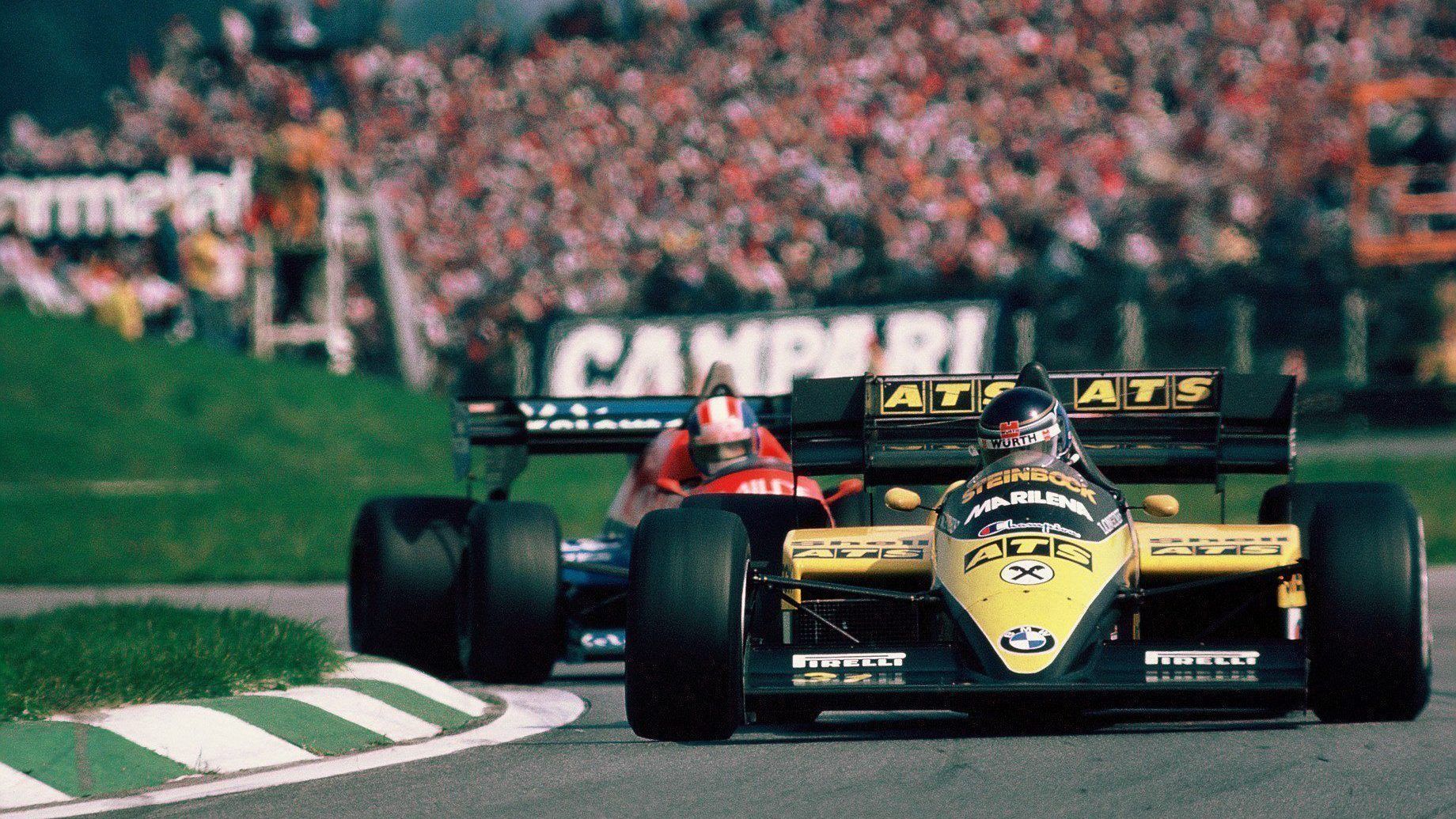 Erstmals im F1 Gerhard Berger vor Jo Gartner 1984 ©Manfred Noger