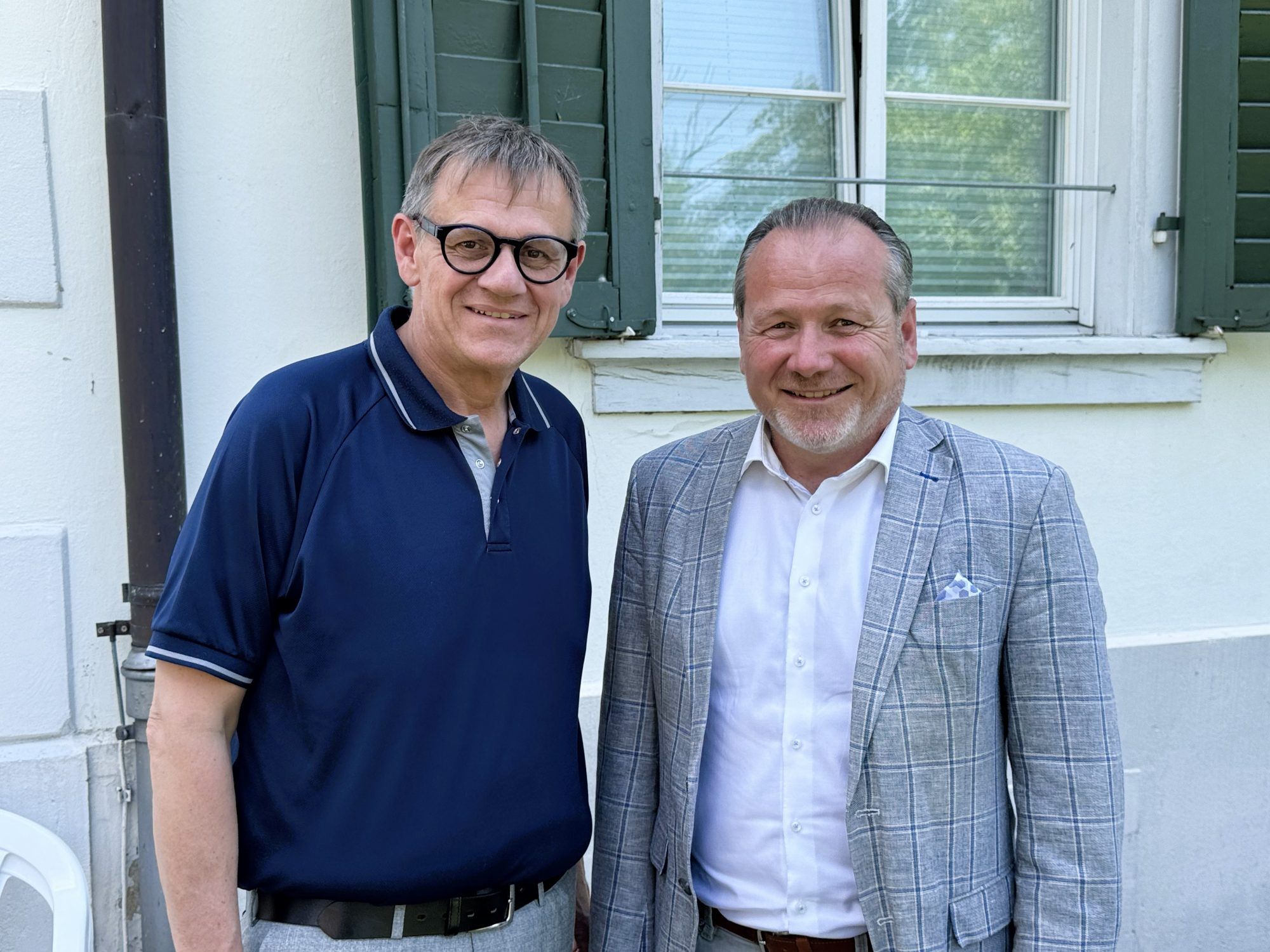 Christoph Thoma und Bürgermeister Harald Witwer.